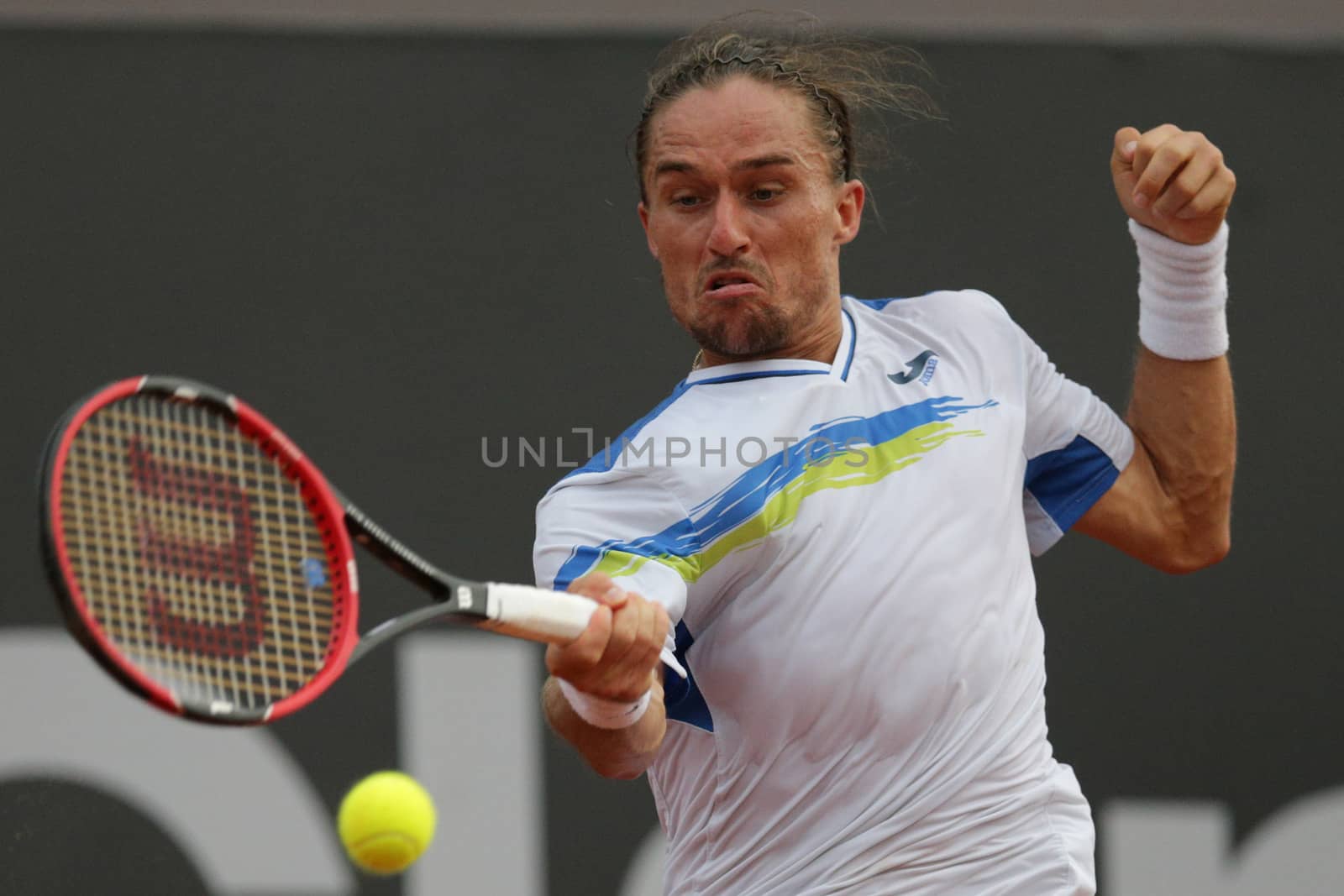 BRAZIL, Rio de Janeiro: The Ukrainian tennis player Alexandr Dolgopolov during a match against the Spaniard Inigo Cervantes at the Brazilian Jockey Club, in the South zone of Rio de Janeiro on February 18, 2016.