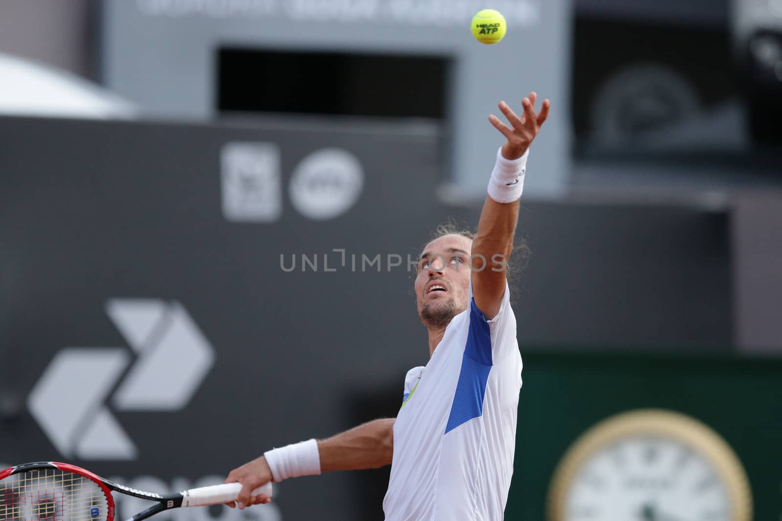 BRAZIL, Rio de Janeiro: The Ukrainian tennis player Alexandr Dolgopolov during a match against the Spaniard Inigo Cervantes at the Brazilian Jockey Club, in the South zone of Rio de Janeiro on February 18, 2016.