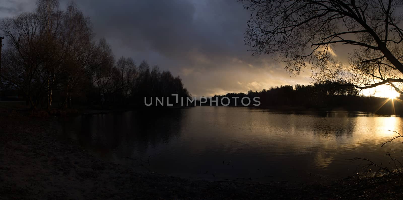 lake in autumn by dolnikow