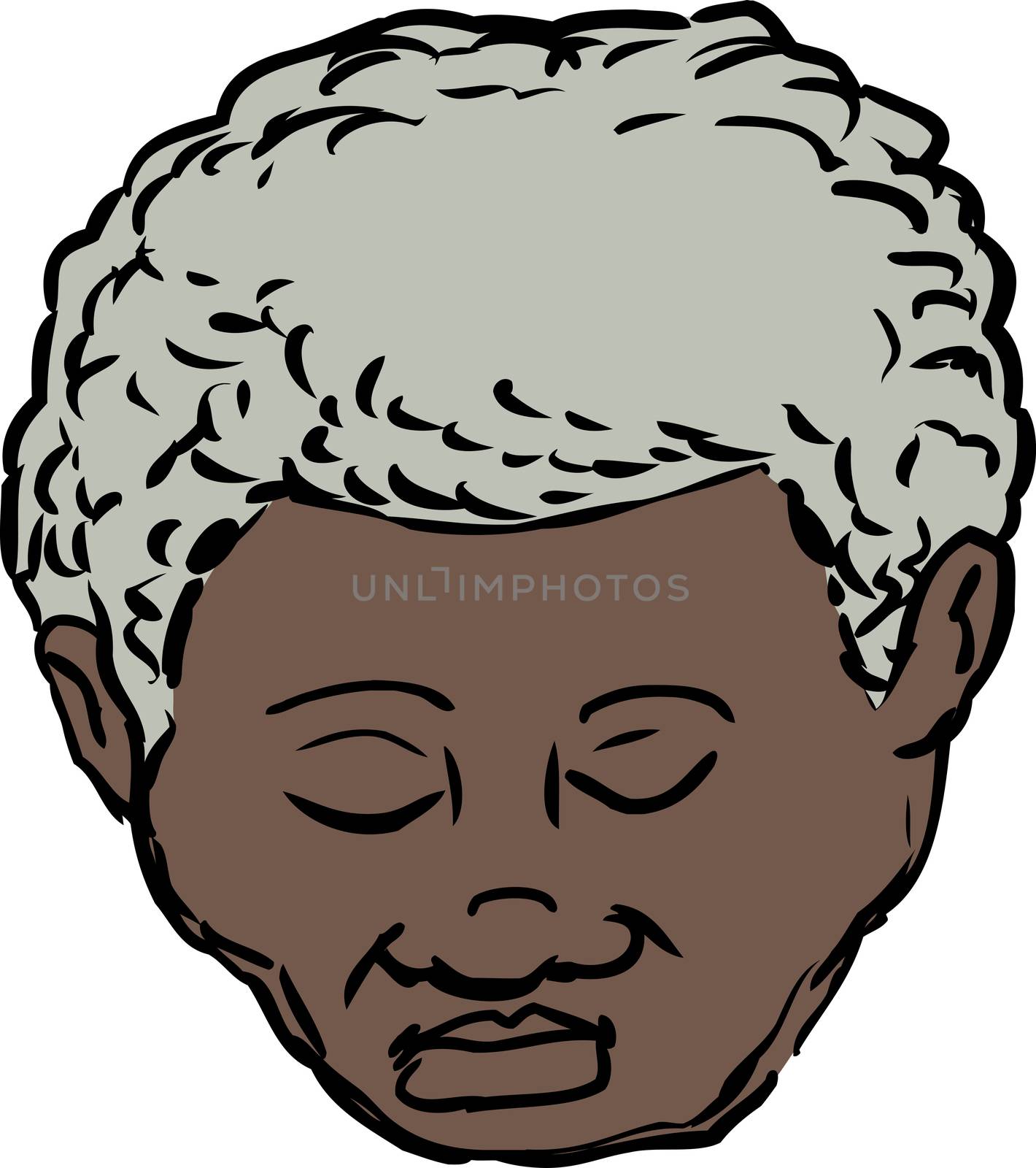 Black man with closed eyes by TheBlackRhino