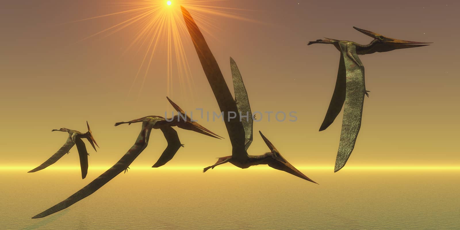 Pteranodons are flying reptiles that lived in the Cretaceous Period of North America in Earth's history.