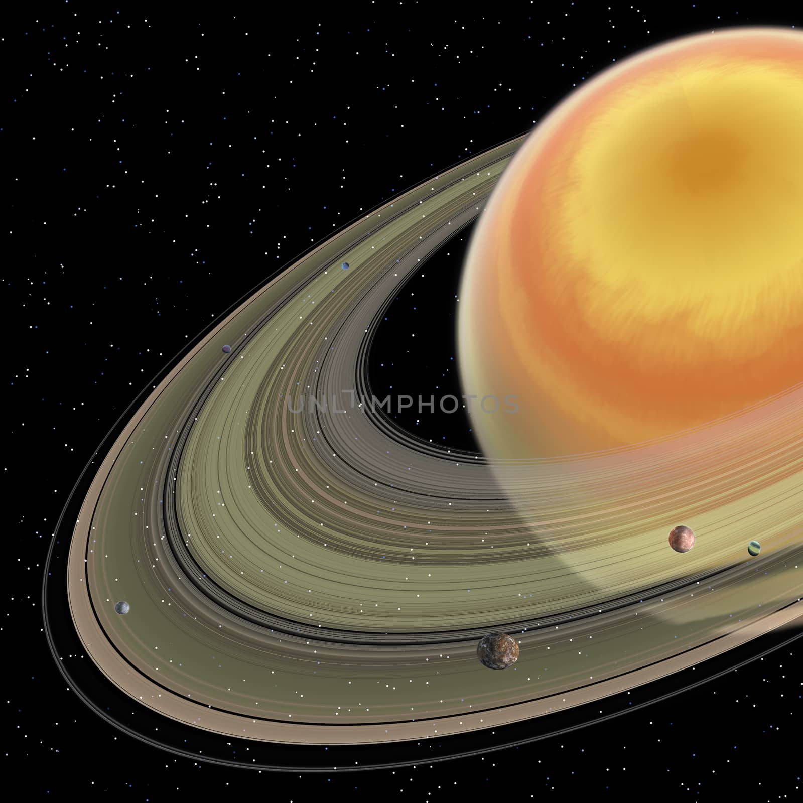 Saturn is the sixth planet in our solar system and has planetary rings with 150 moons.