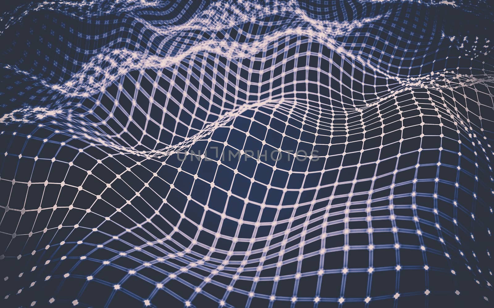 Abstract polygonal space low poly dark background with connecting dots and lines. Connection structure.