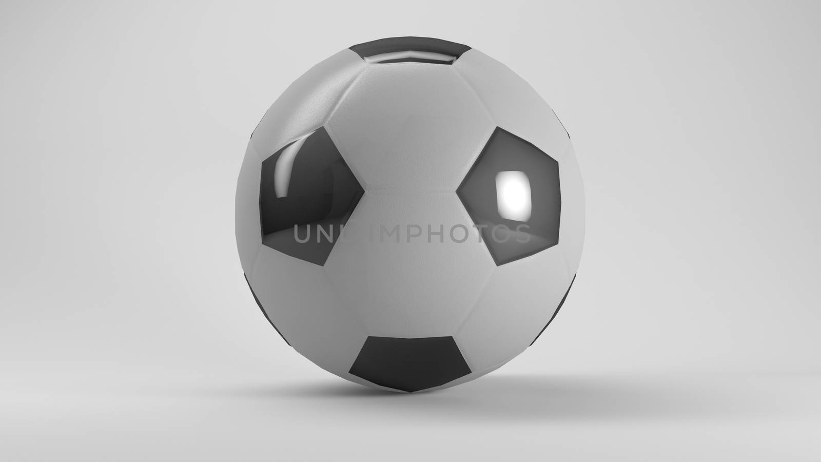 3d illustration of soccer ball on white background