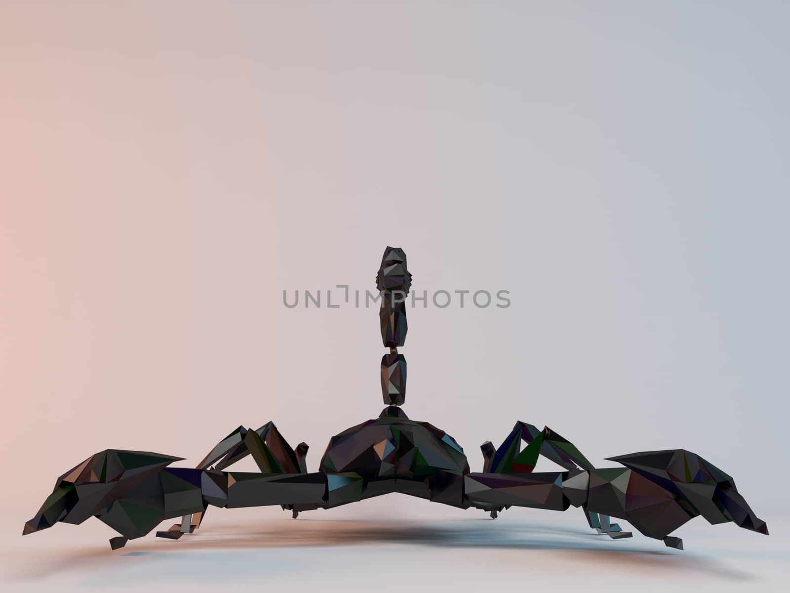 3D black low poly (Scorpion) by fares139