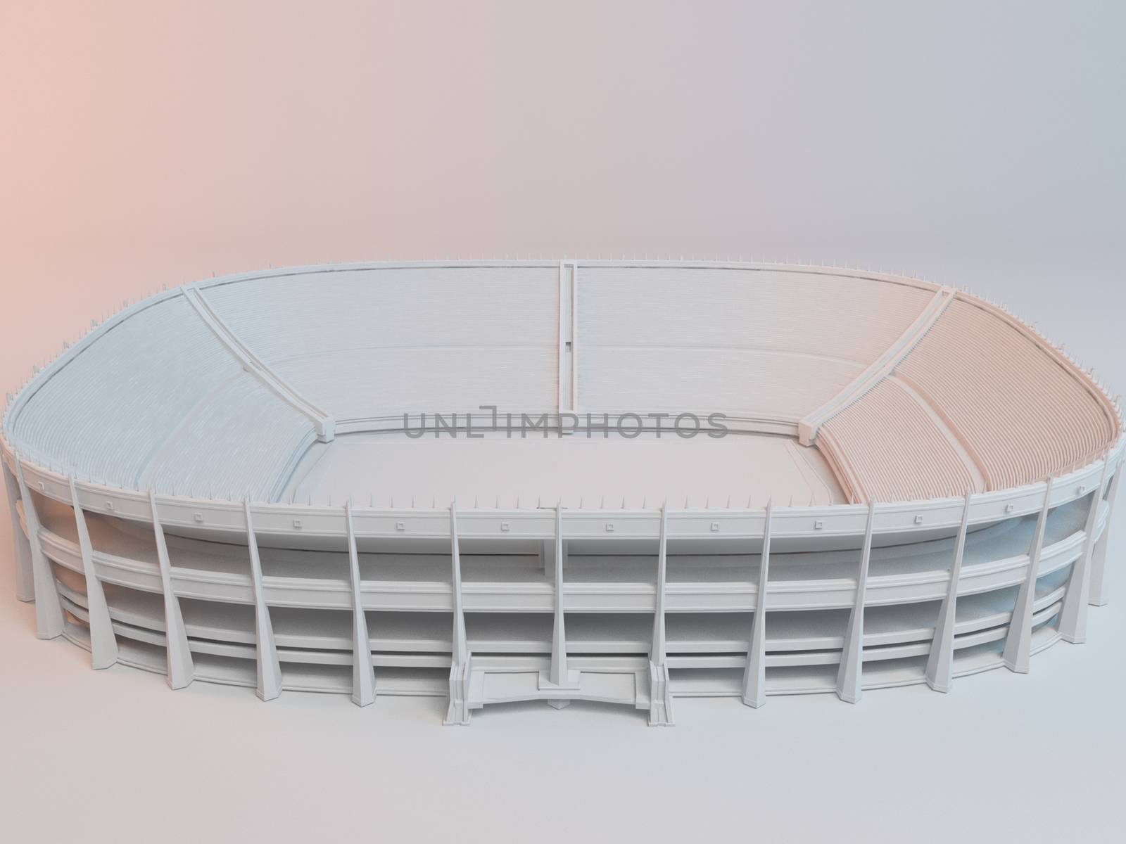 white 3d stadium by fares139