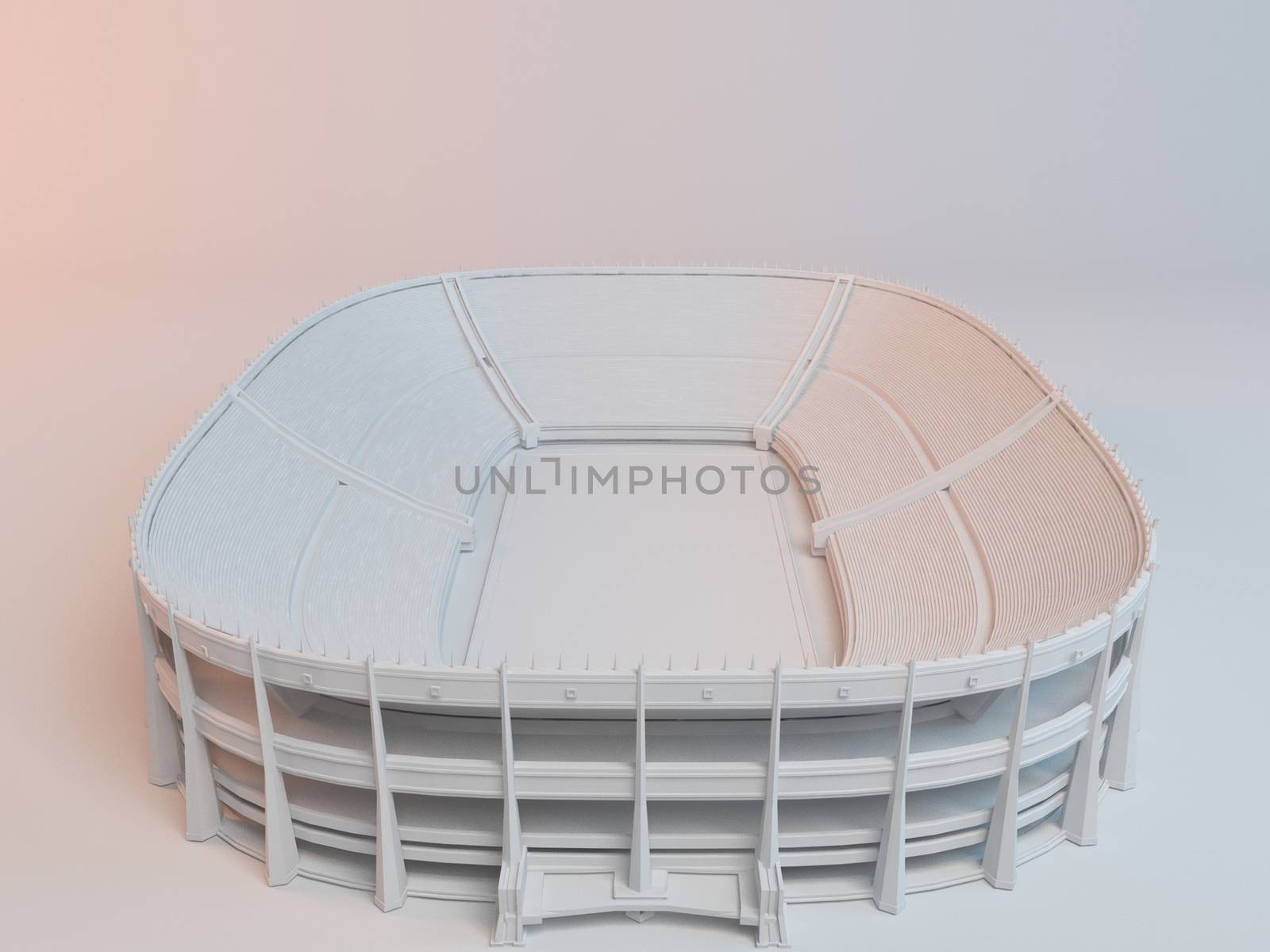 white 3d stadium by fares139