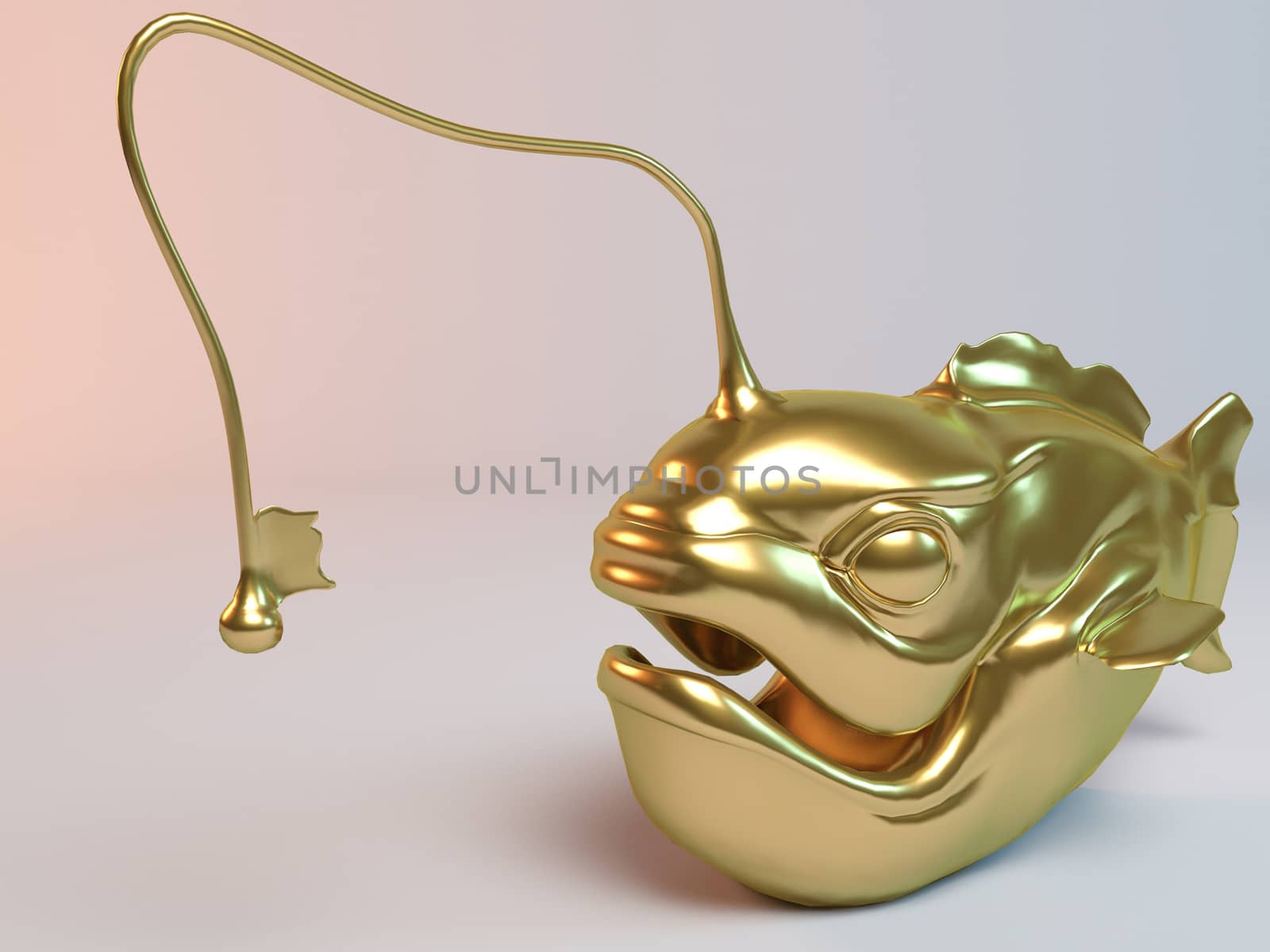 golden 3d animal fish by fares139