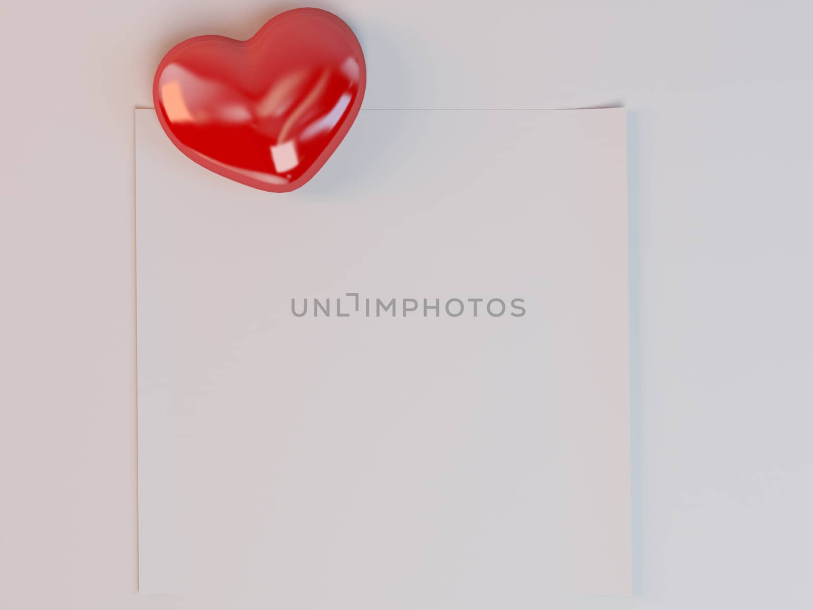 Love letter icon with 3d hearts Illustration in a white stage