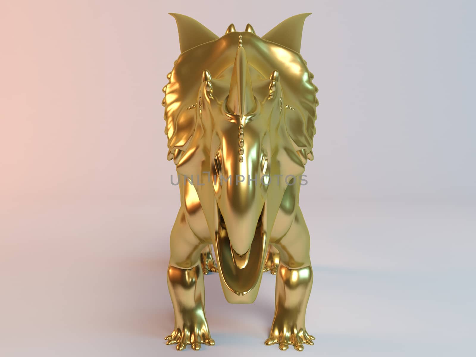 Golden Einiosaurus 3D model by fares139