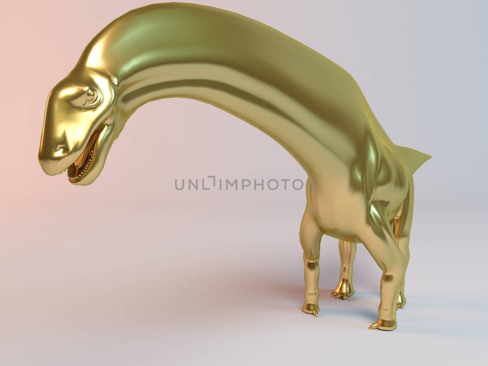 golden 3d animal dino, dinosaur by fares139