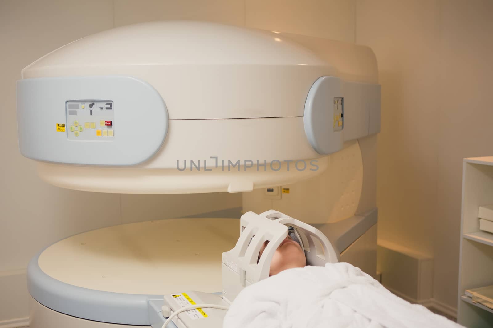 Patient being scanned and diagnosed on a computed tomography by sarymsakov