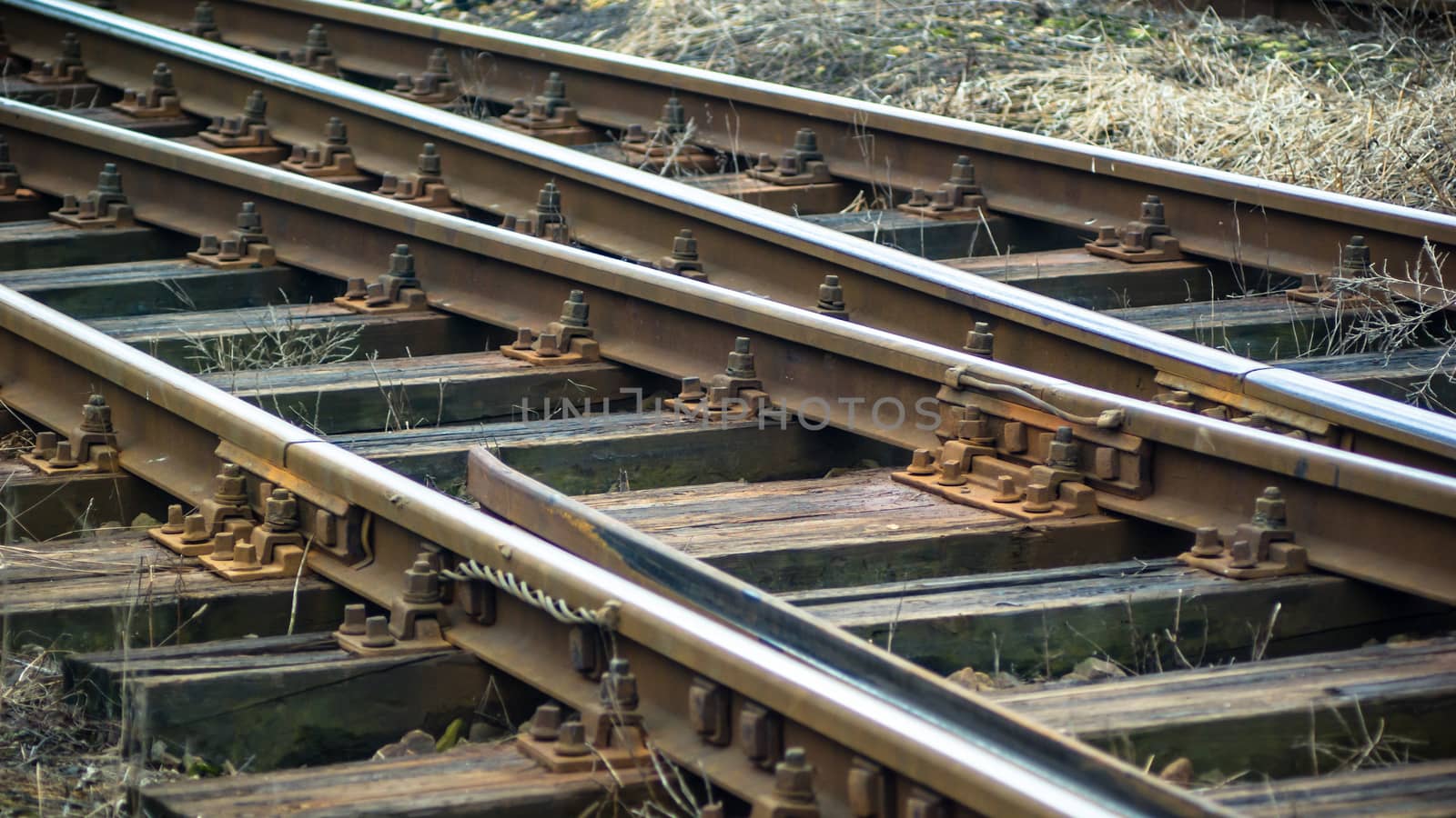 view of the railway track on a sunny day