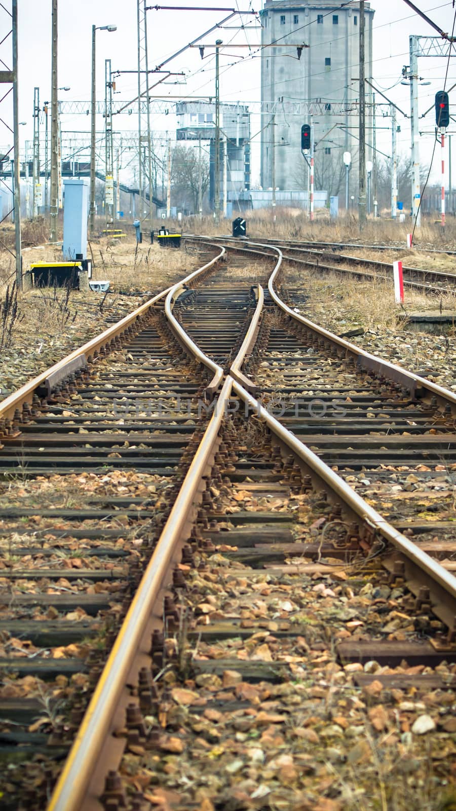 view of the railway track on a sunny day