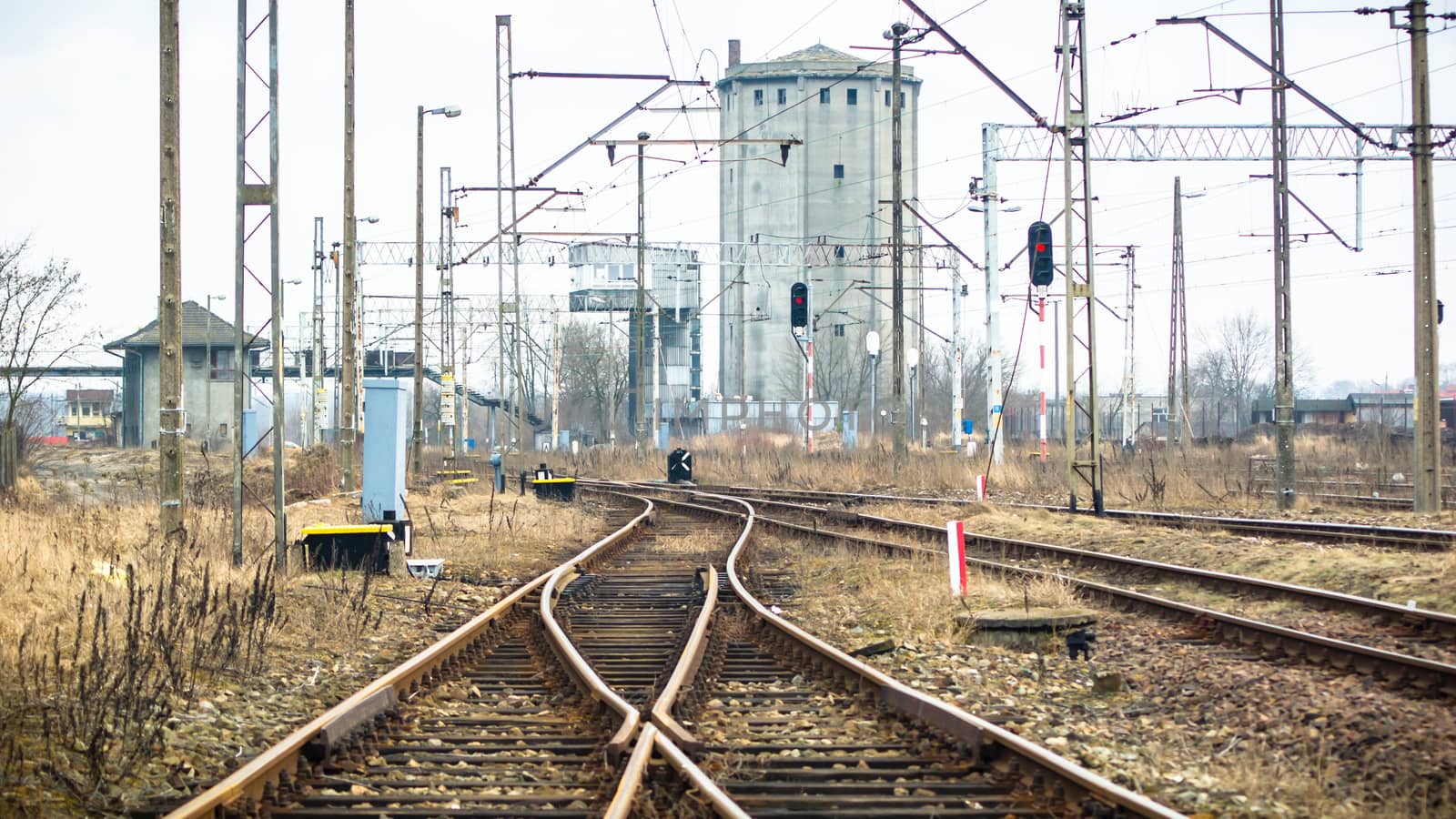 view of the railway track on a sunny day