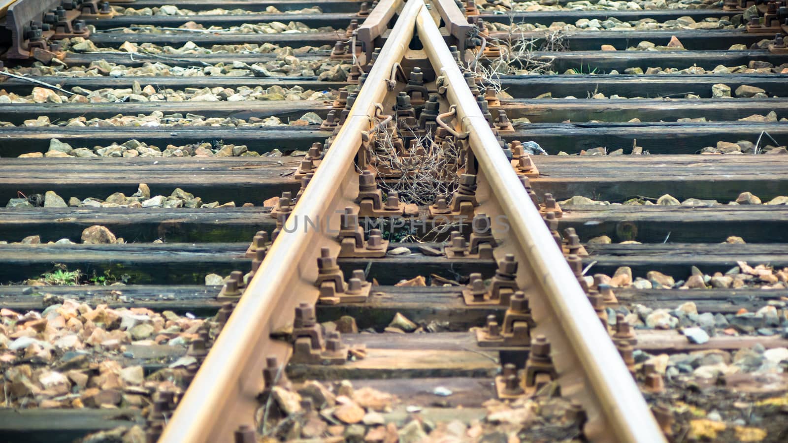 view of the railway track on a sunny day