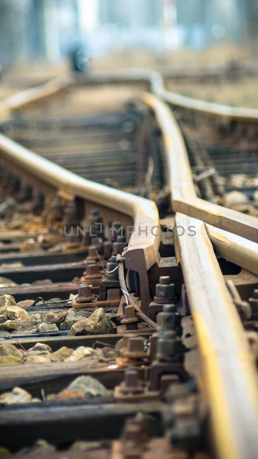 view of the railway track on a sunny day