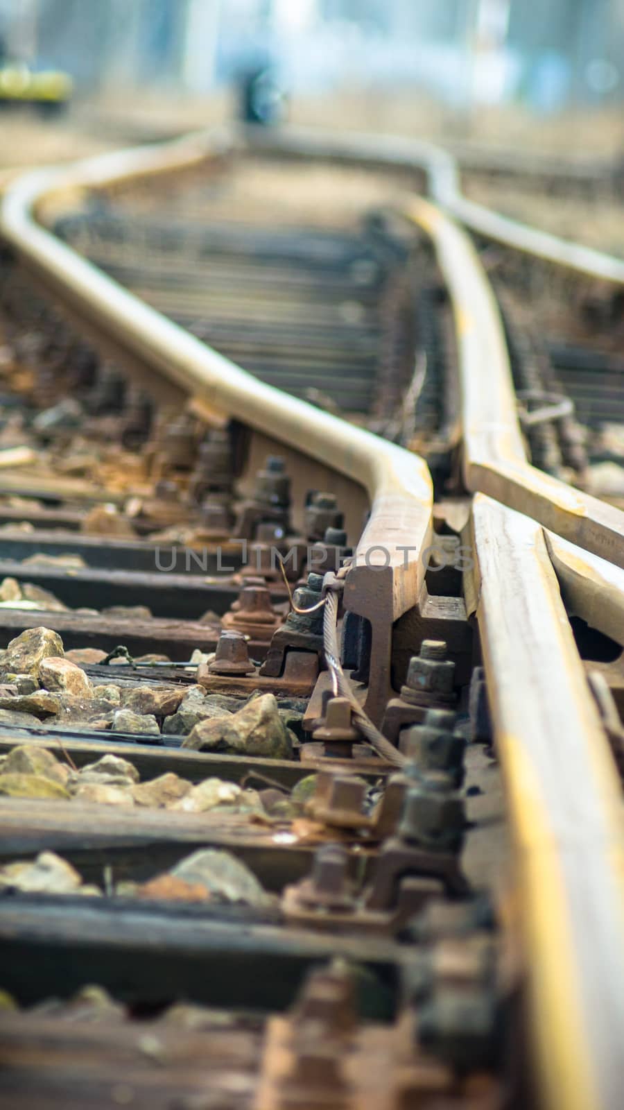 view of the railway track on a sunny day