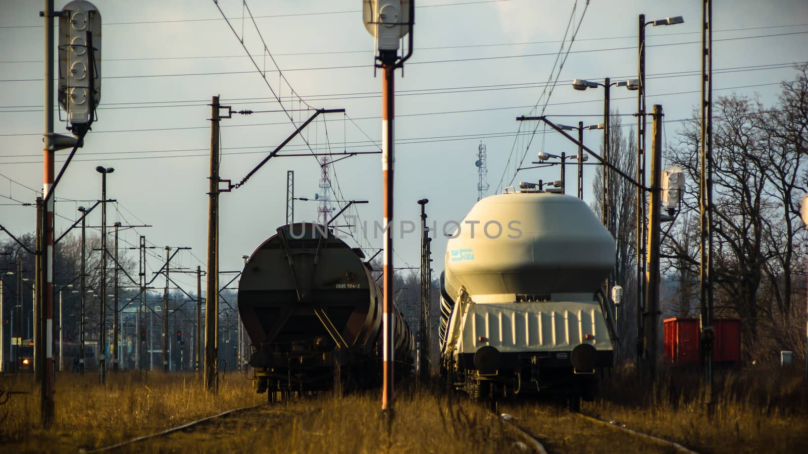 view of the railway track on a sunny day