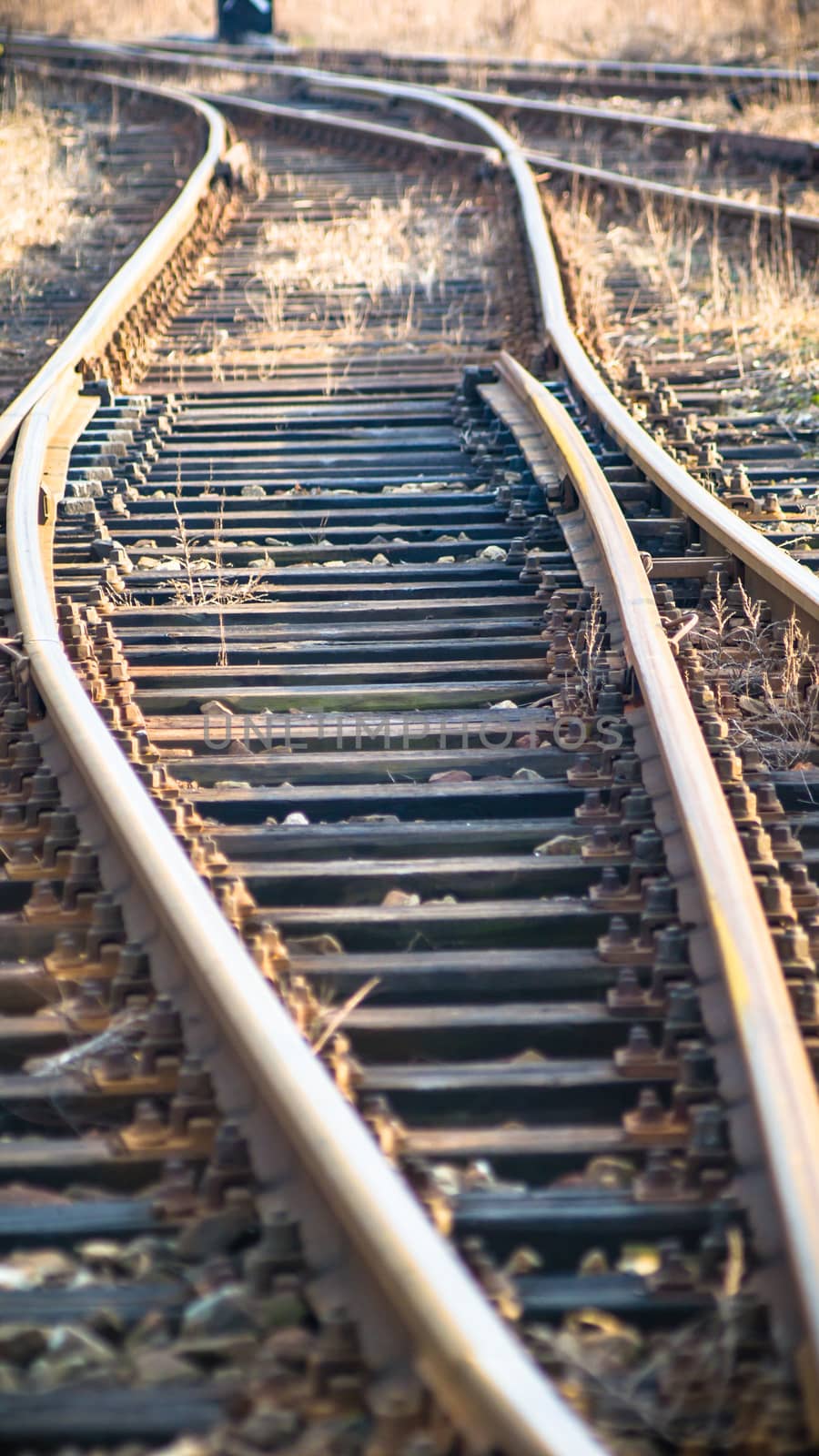 view of the railway track on a sunny day