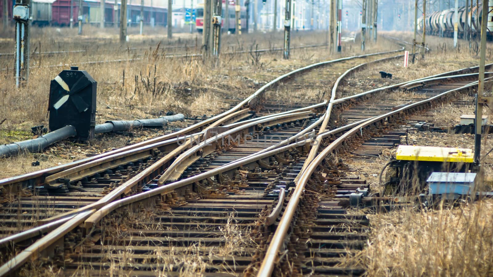 view of the railway track on a sunny day