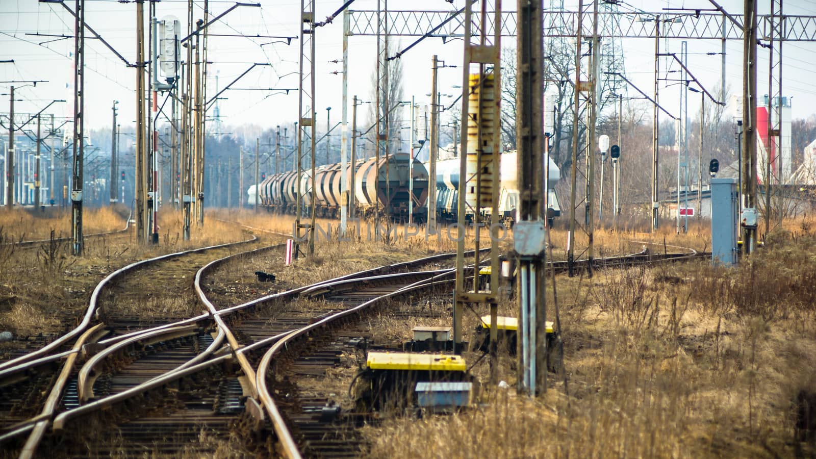 view of the railway track on a sunny day