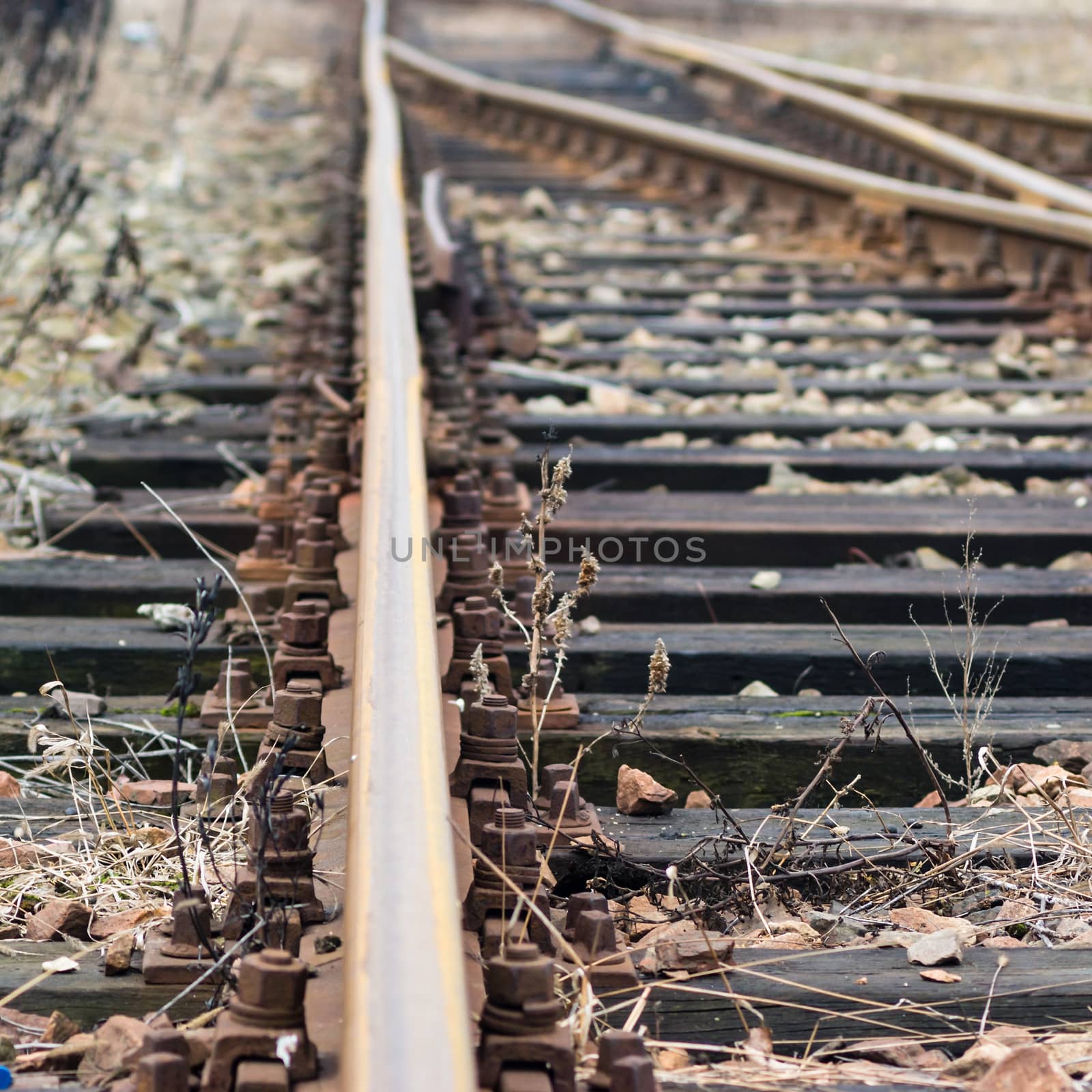 view of the railway track on a sunny day