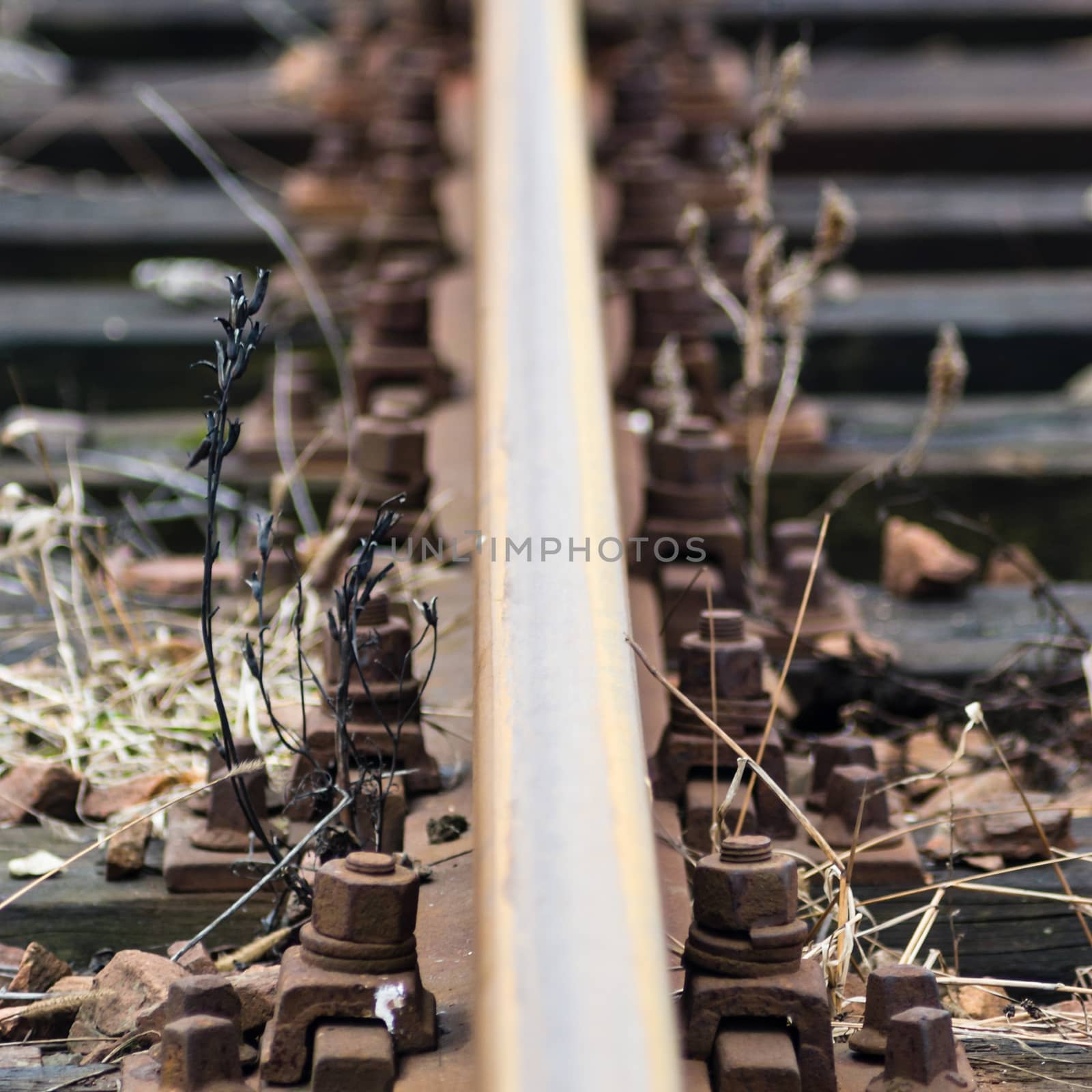 view of the railway track on a sunny day