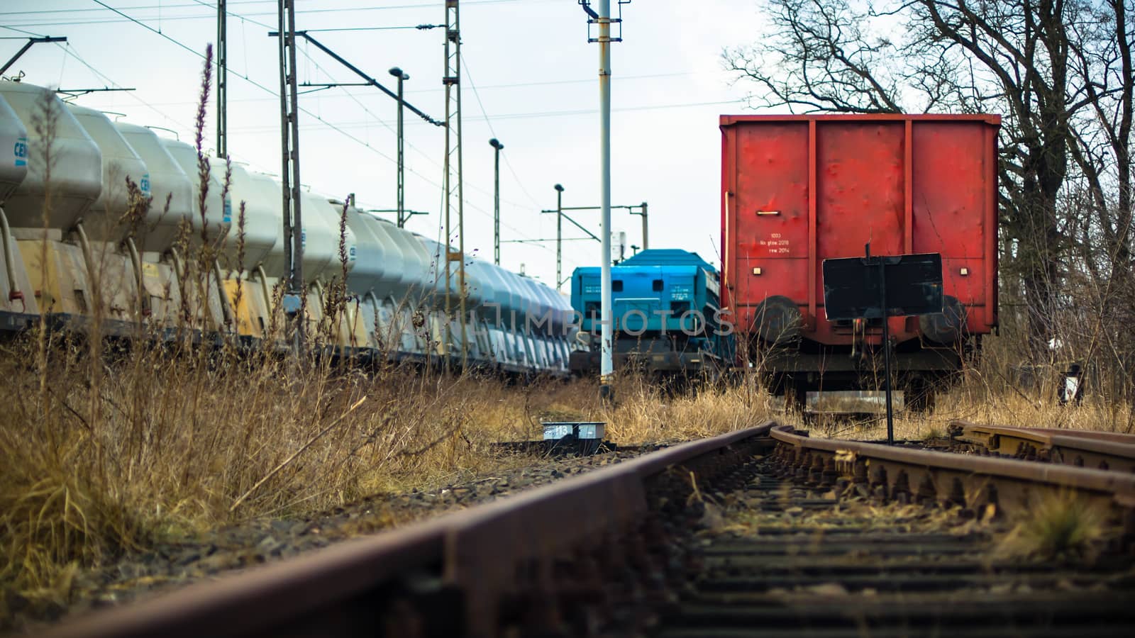 view of the railway track on a sunny day