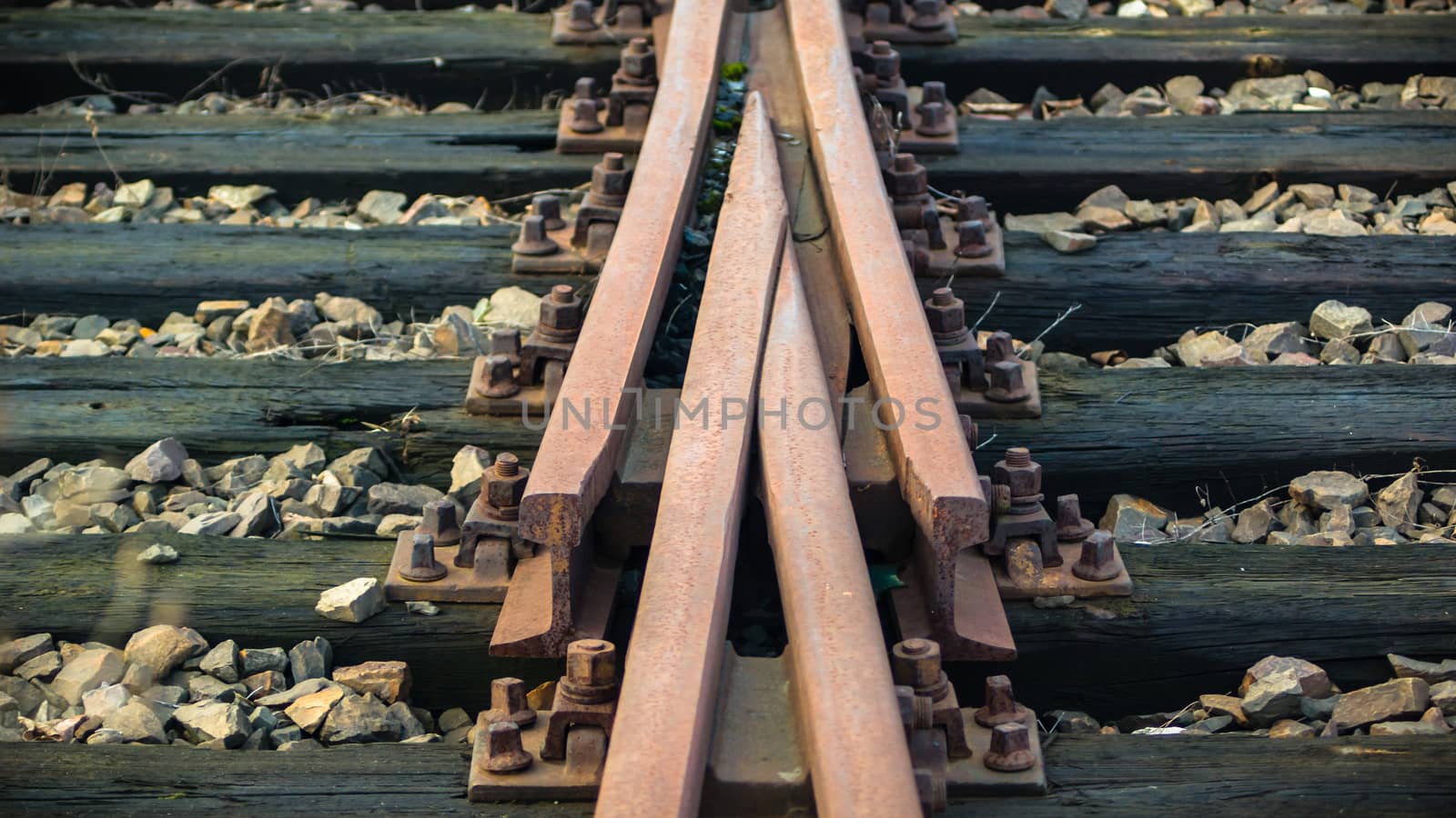 view of the railway track on a sunny day