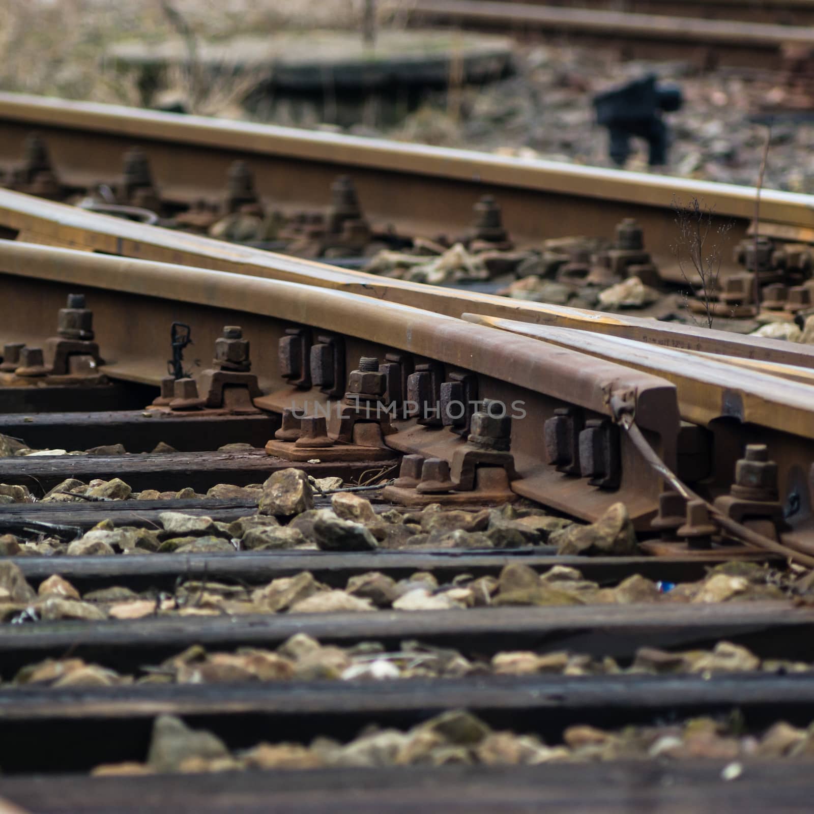 view of the railway track on a sunny day