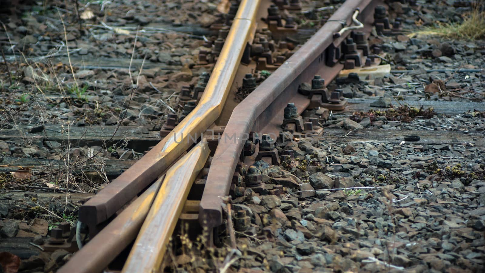 view of the railway track on a sunny day