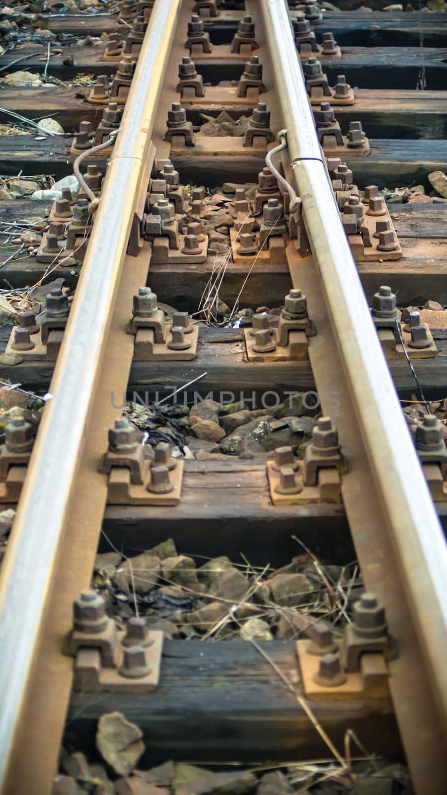 view of the railway track on a sunny day