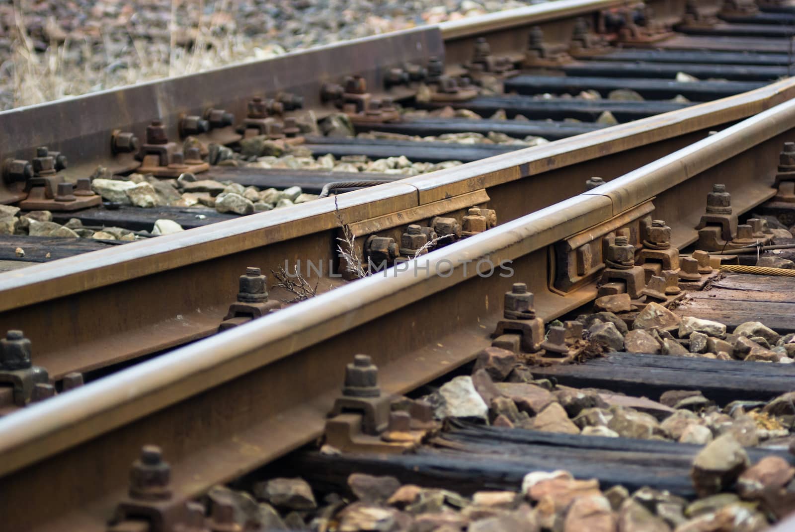 view of the railway track on a sunny day
