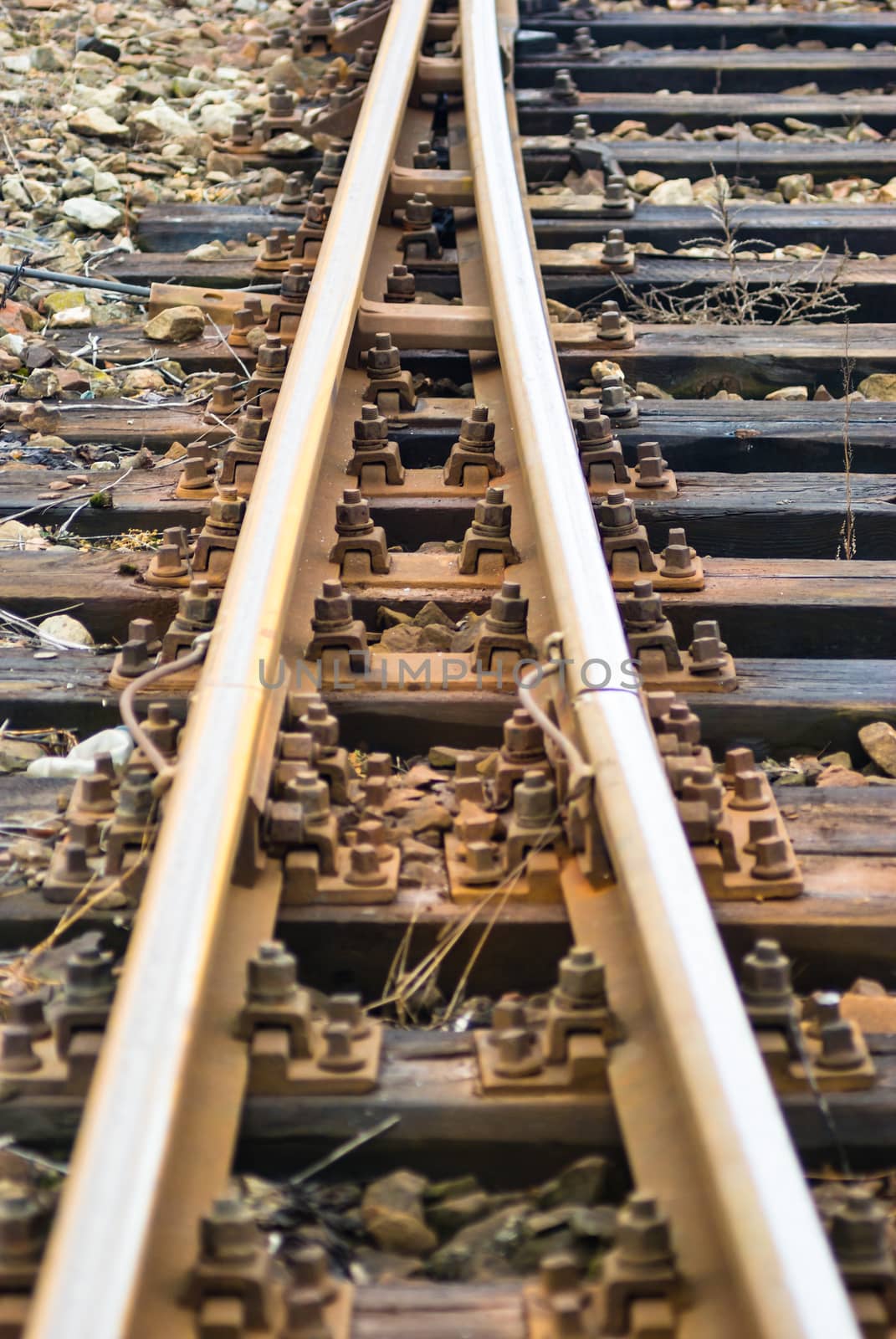 view of the railway track on a sunny day