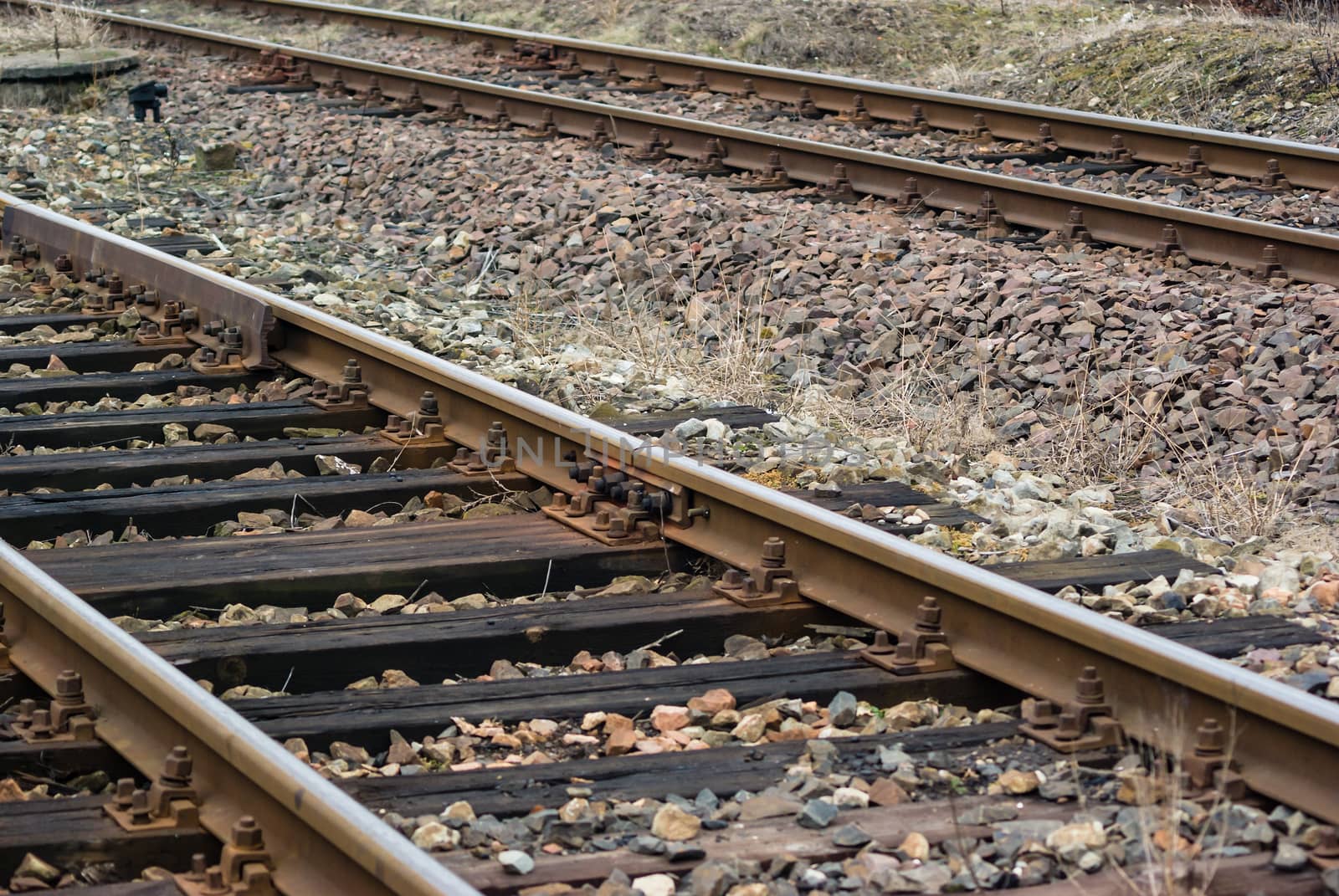 view of the railway track on a sunny day
