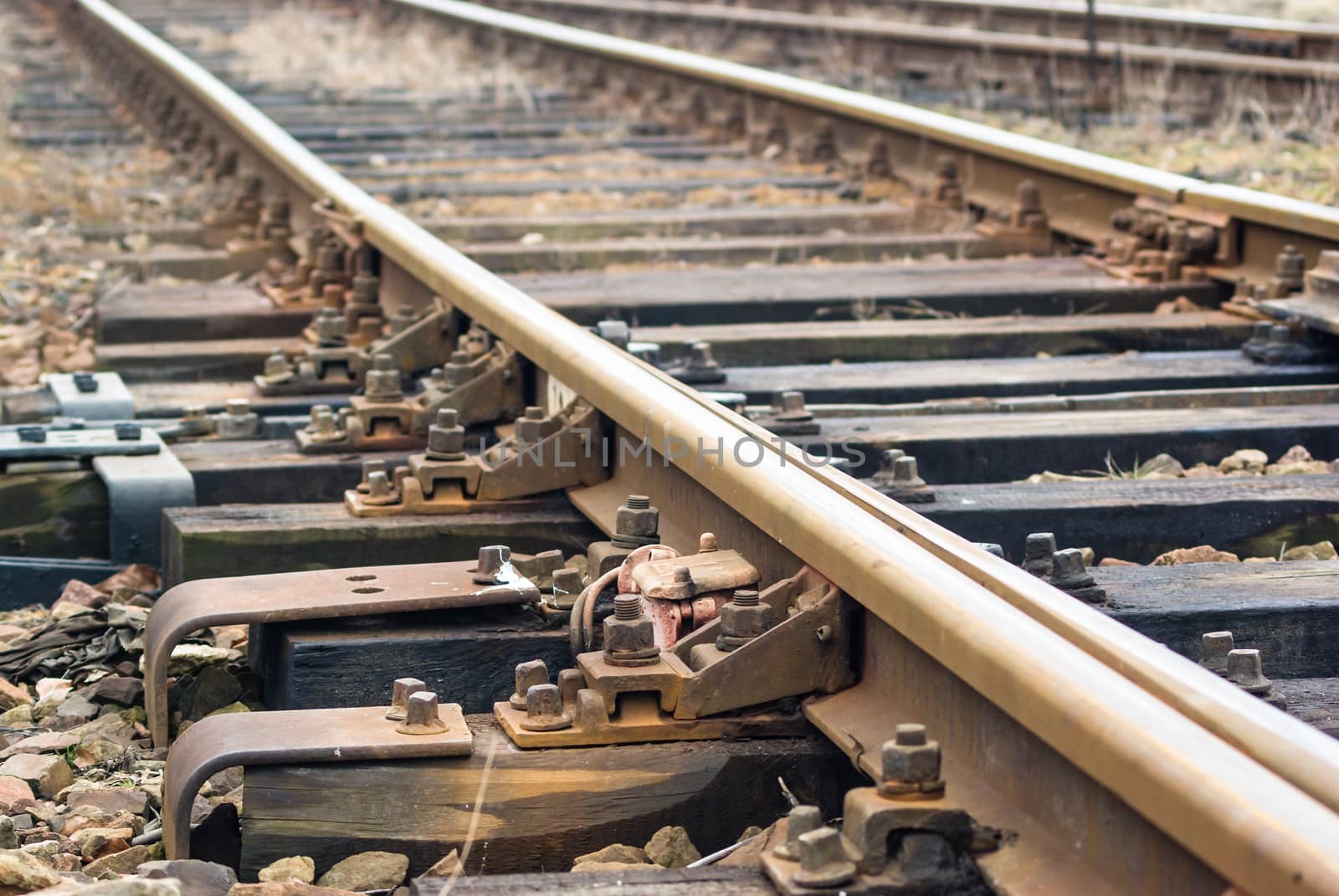 view of the railway track on a sunny day