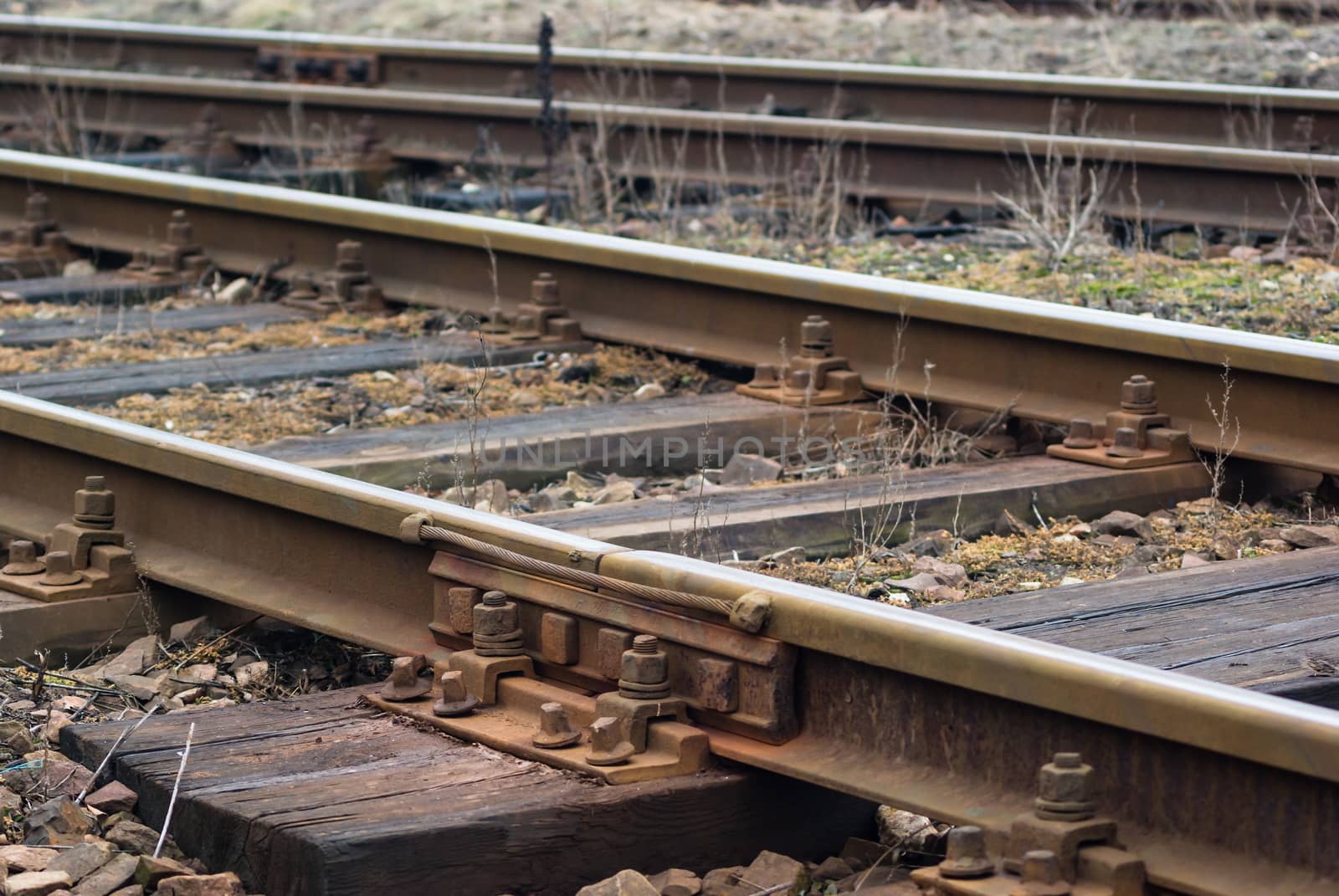 view of the railway track on a sunny day