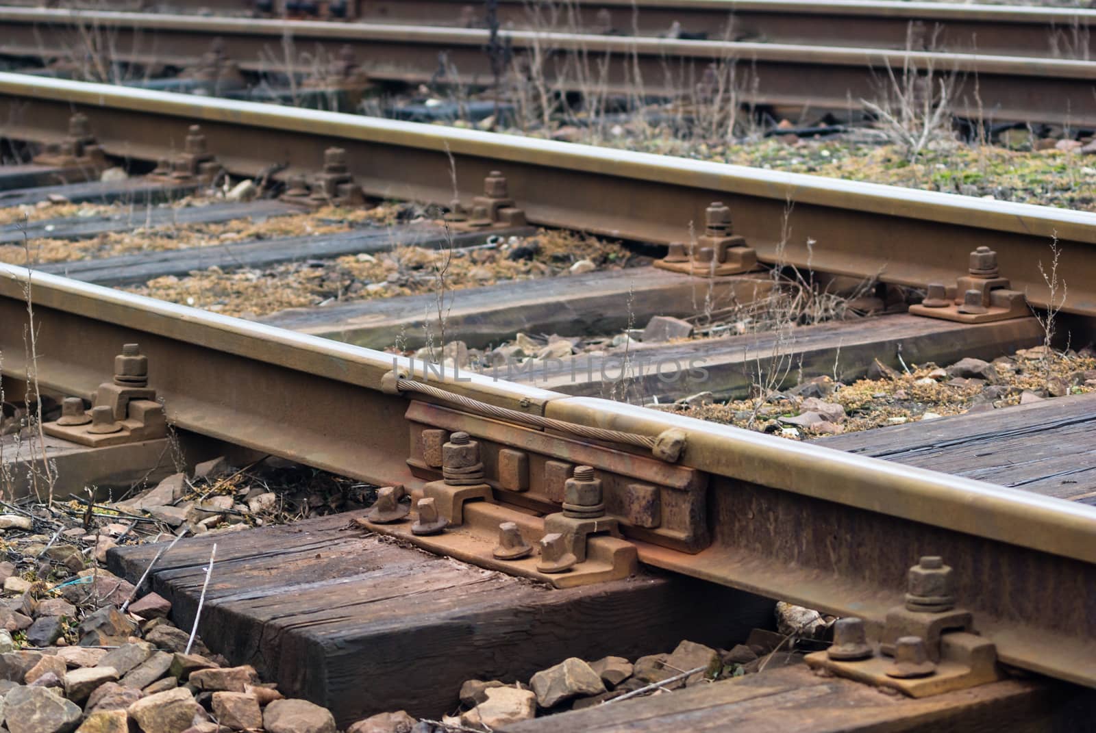 view of the railway track on a sunny day