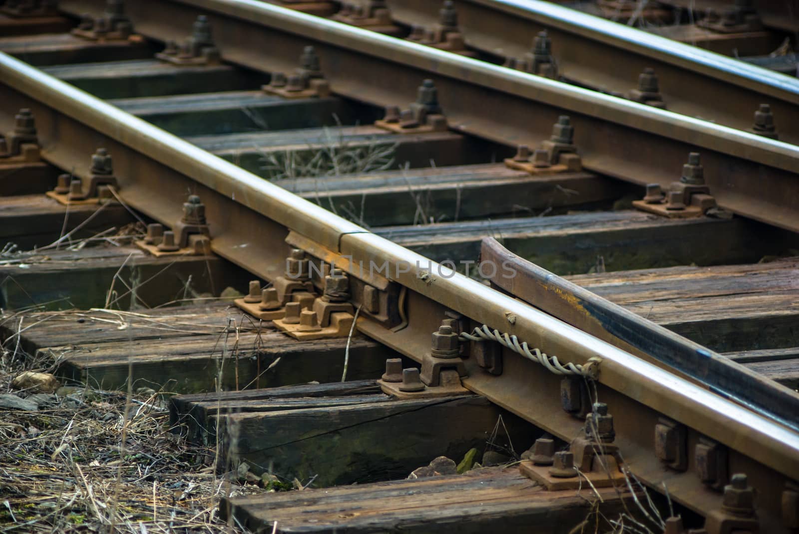 view of the railway track on a sunny day