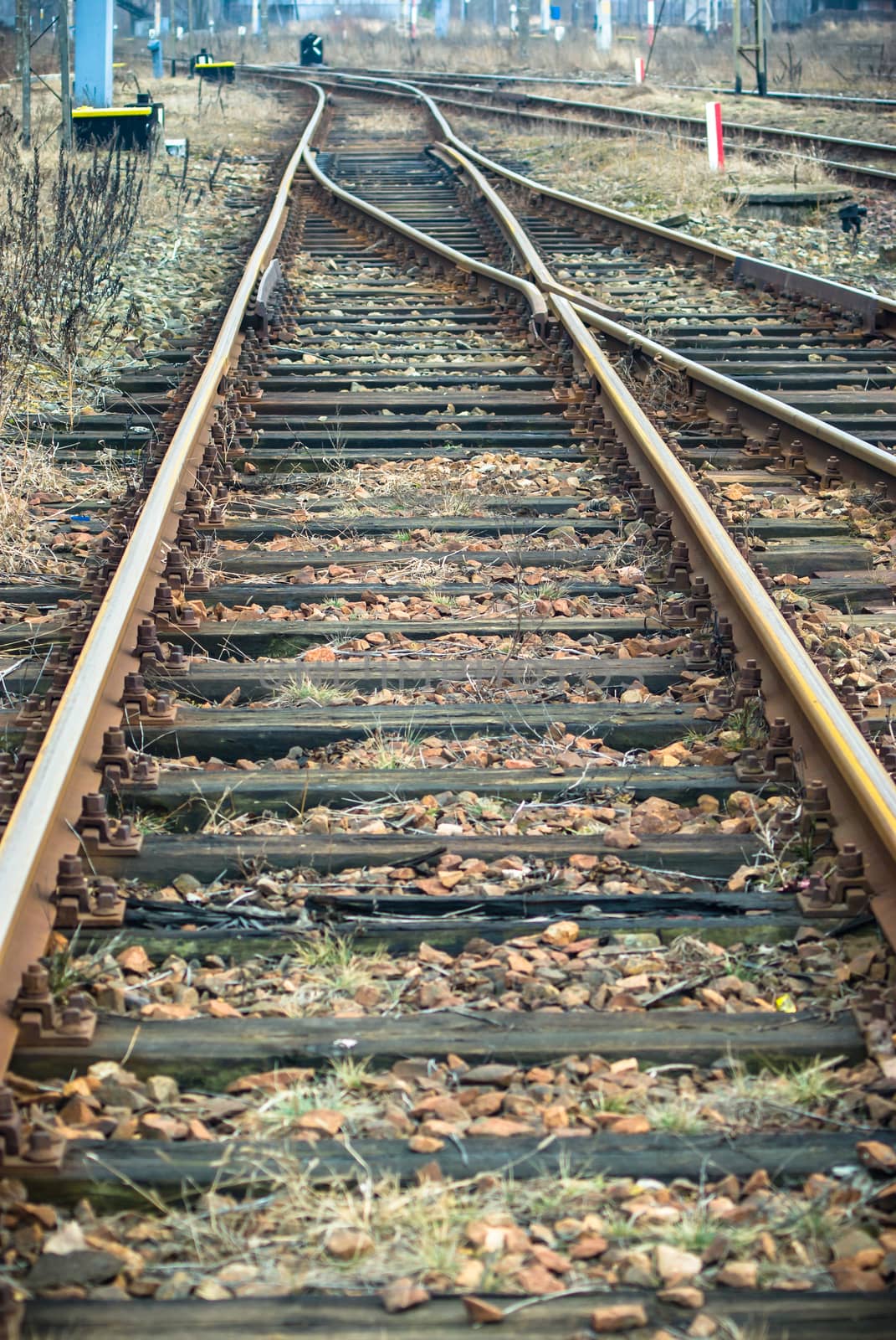 view of the railway track on a sunny day