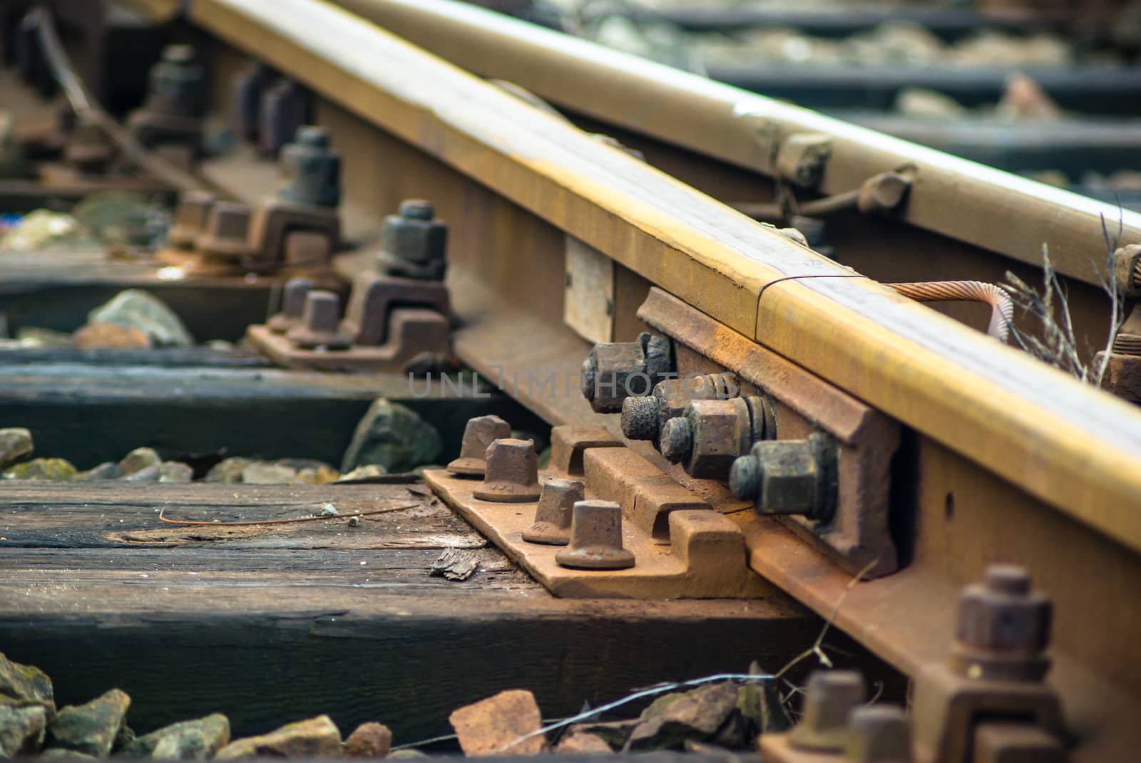 view of the railway track on a sunny day