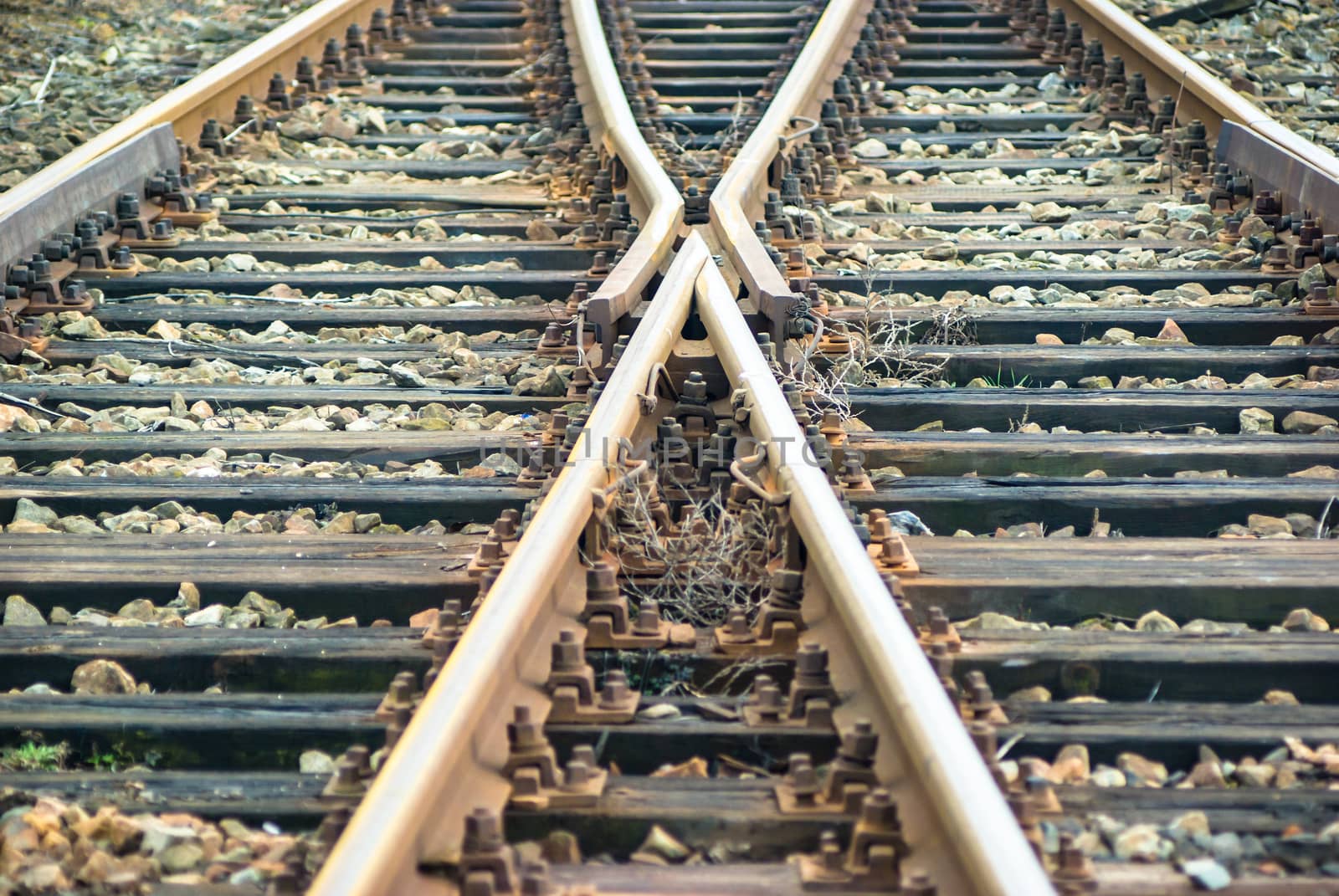 view of the railway track on a sunny day