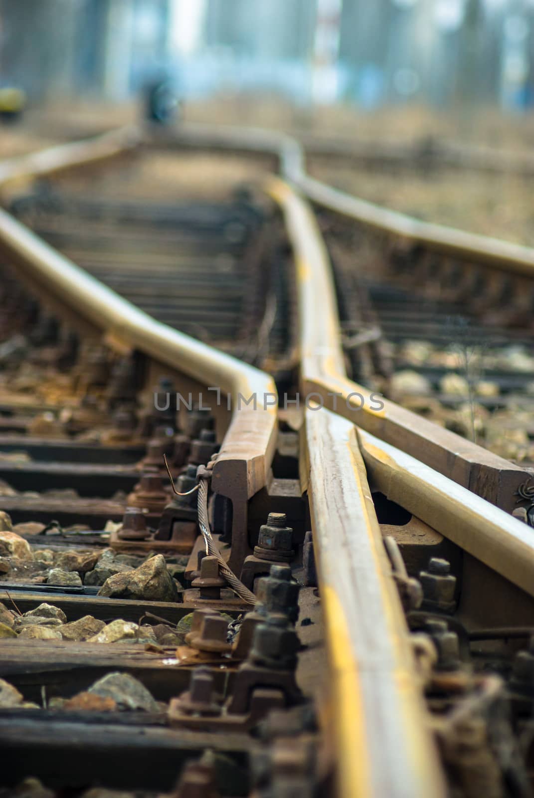 view of the railway track on a sunny day