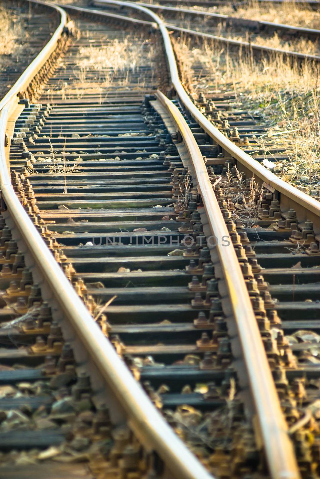 view of the railway track on a sunny day