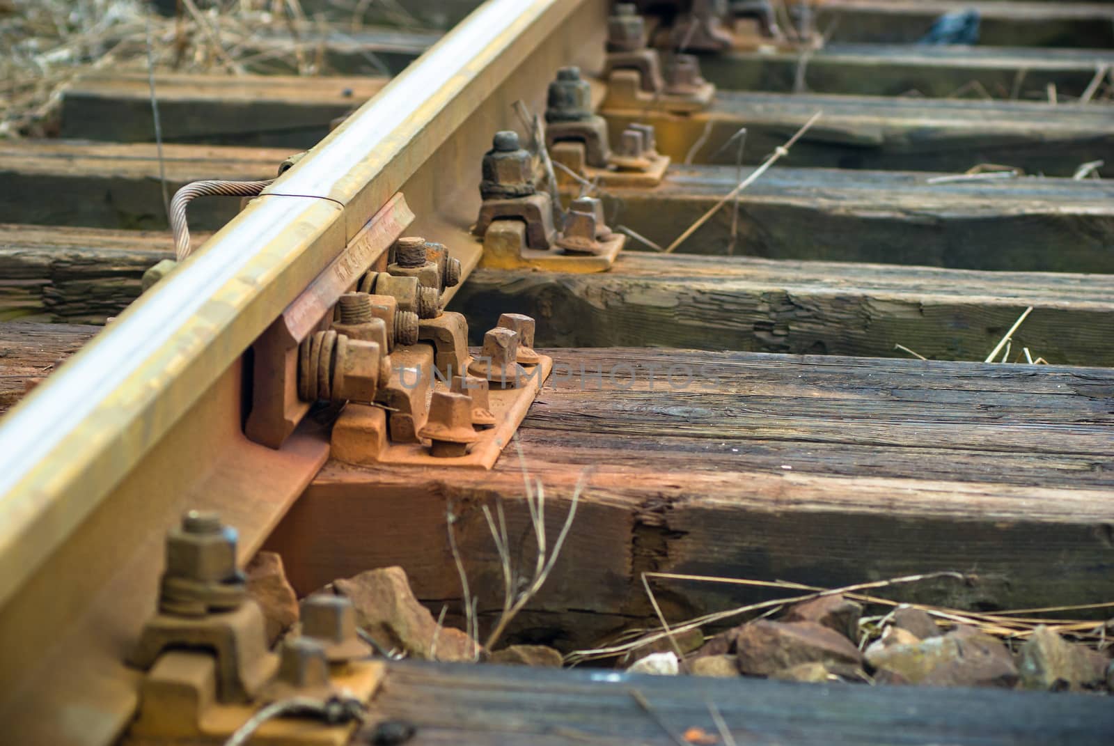 view of the railway track on a sunny day