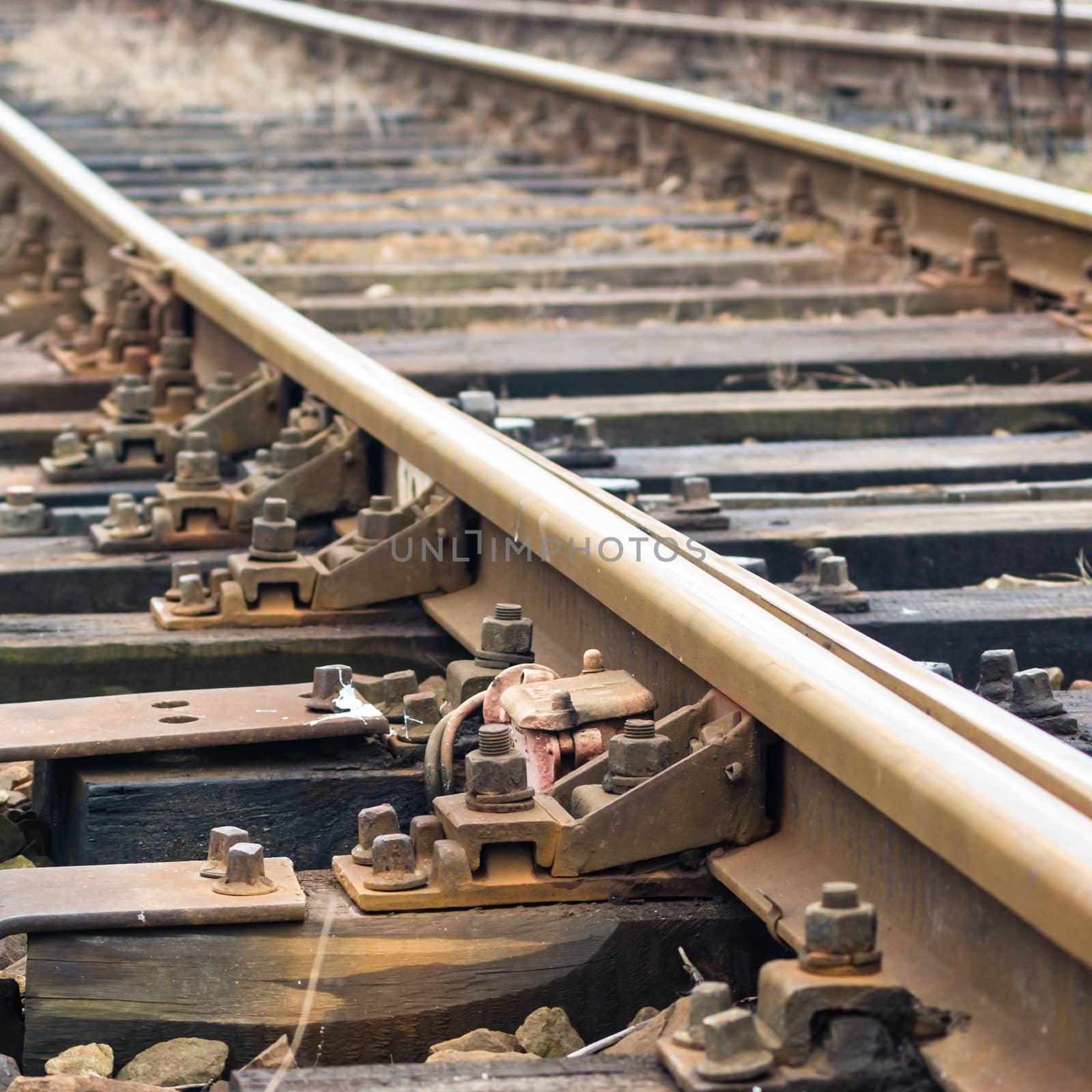 view of the railway track on a sunny day