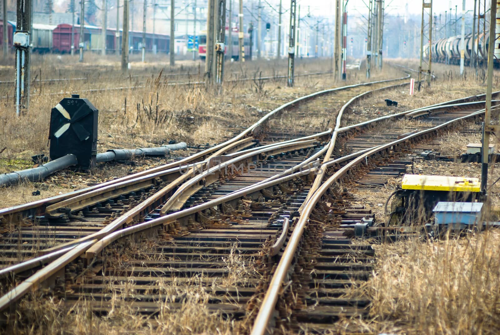 view of the railway track on a sunny day