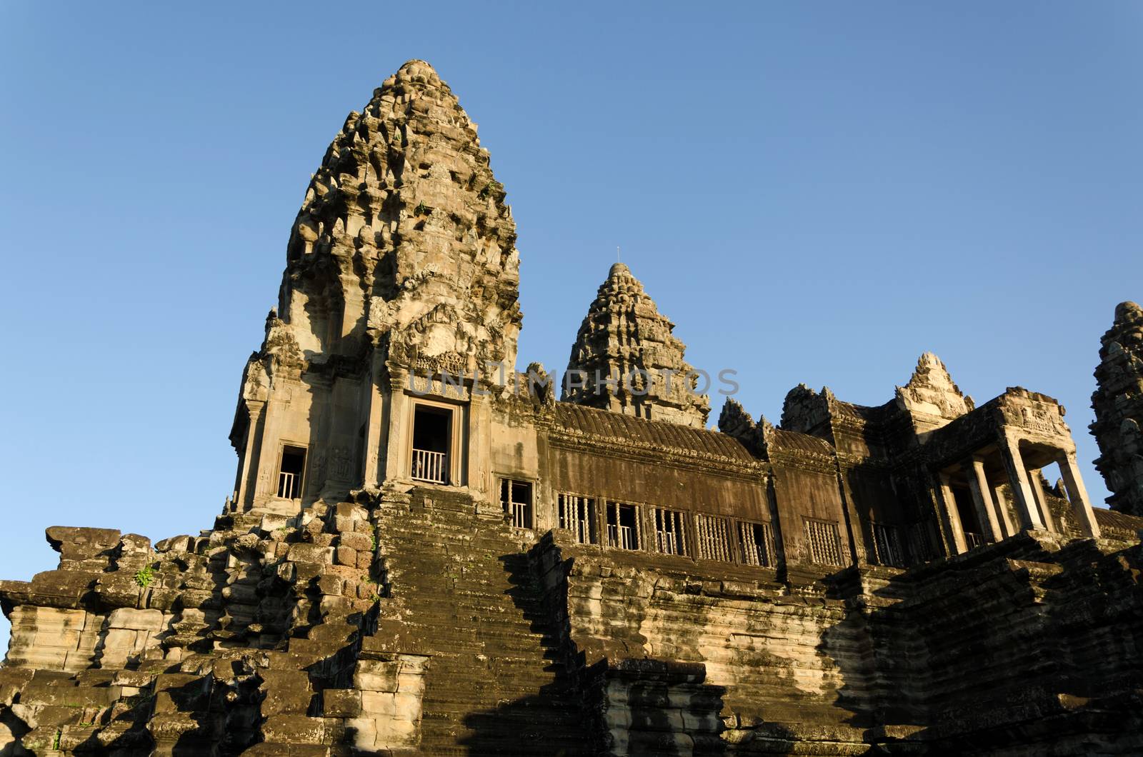 Central Tower of Angkor Wat in Siem Reap by siraanamwong