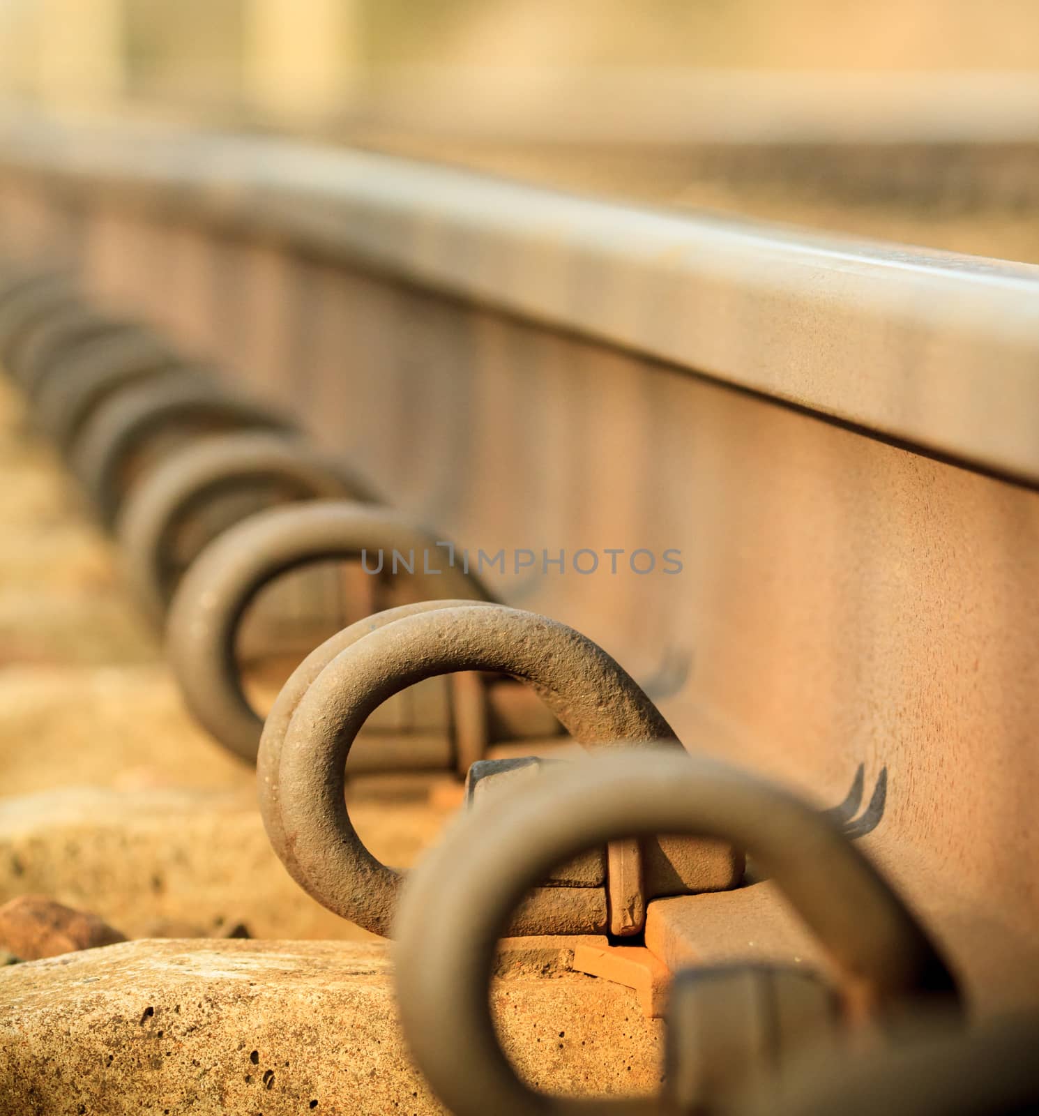 view of the railway track on a sunny day